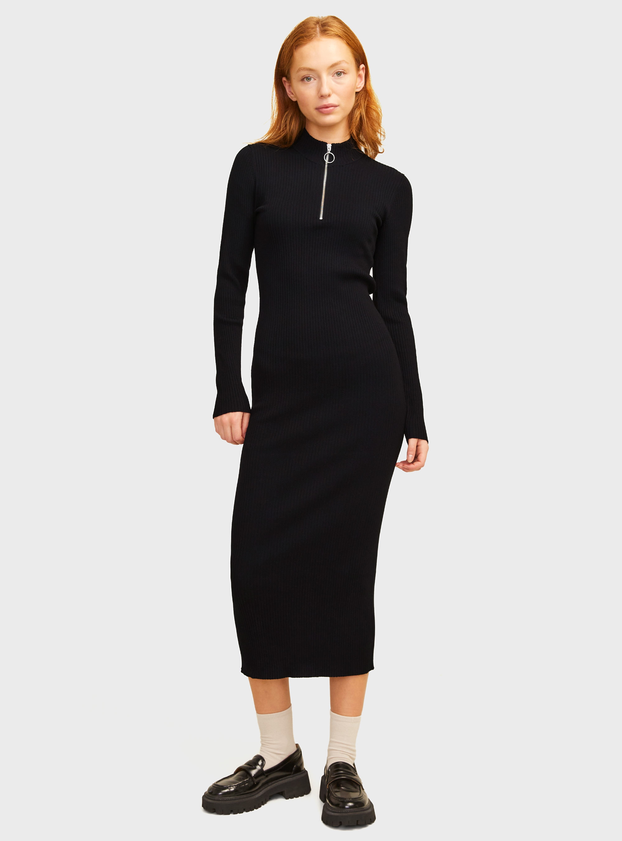 JJXX Zoma Tight Knitted Dress - Black