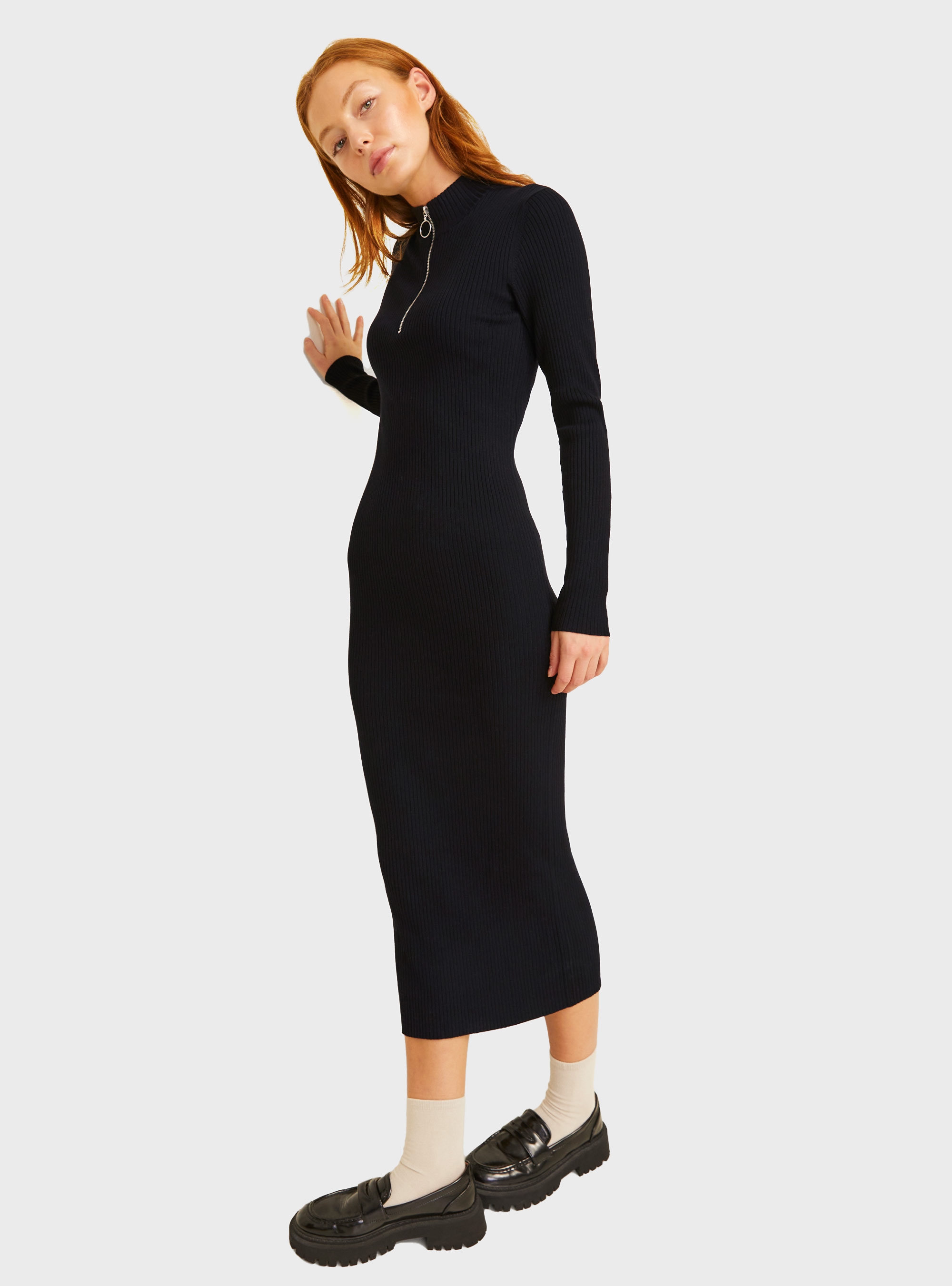 JJXX Zoma Tight Knitted Dress - Black