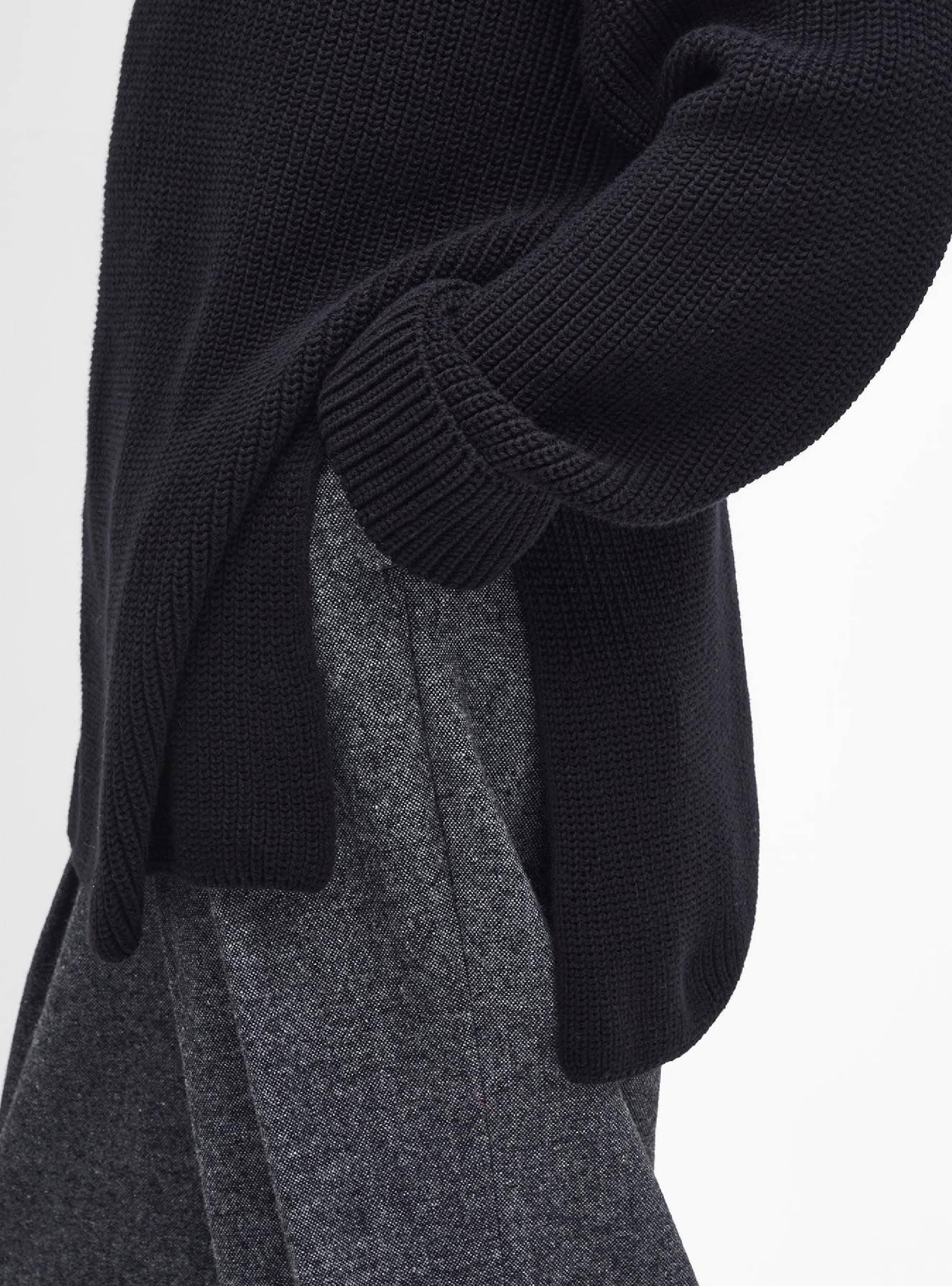 Barbour Rib Stitch Knitted Cape - Black