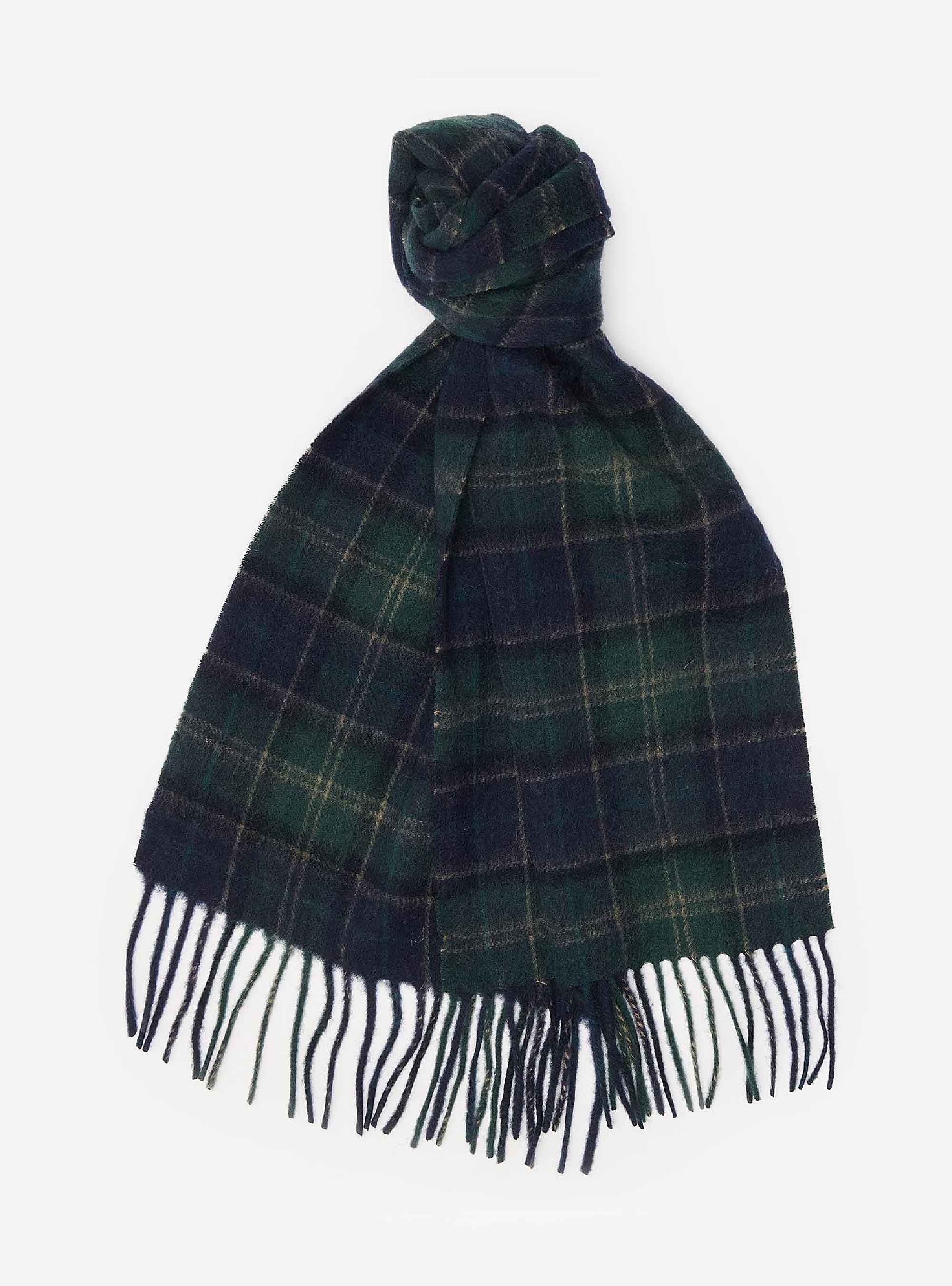 Barbour Tartan Scarf & Glove Gift Set - Navy