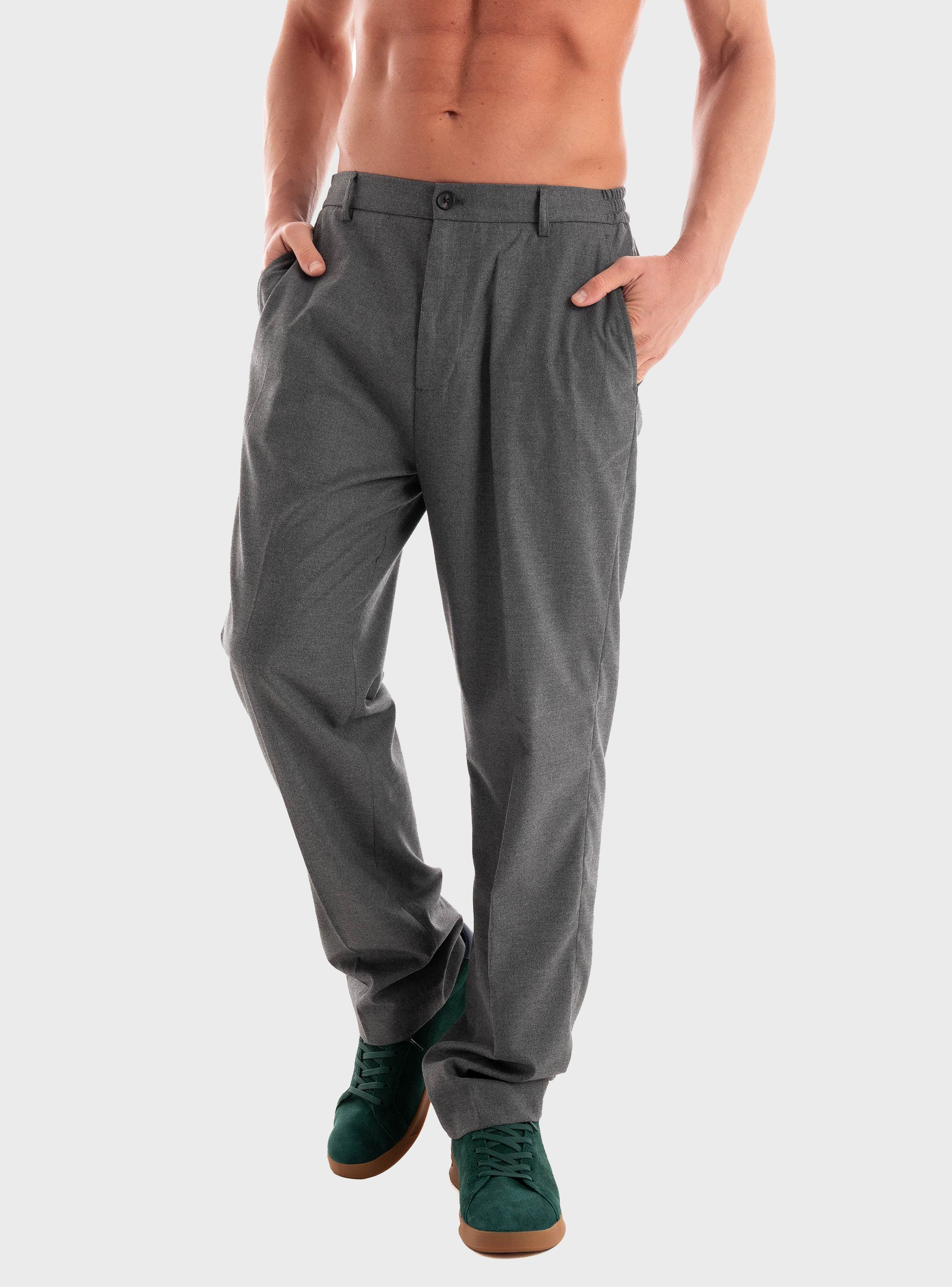 Dstrezzed Odin Loose Fit Pants - Grey Melange