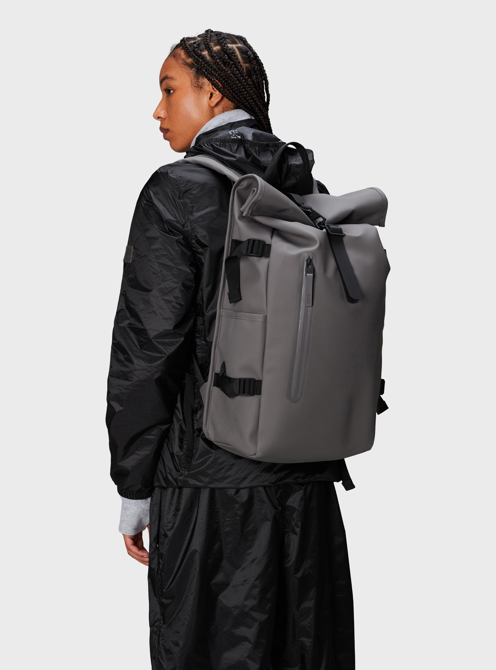 Rains Rolltop Rucksack Large - Grey