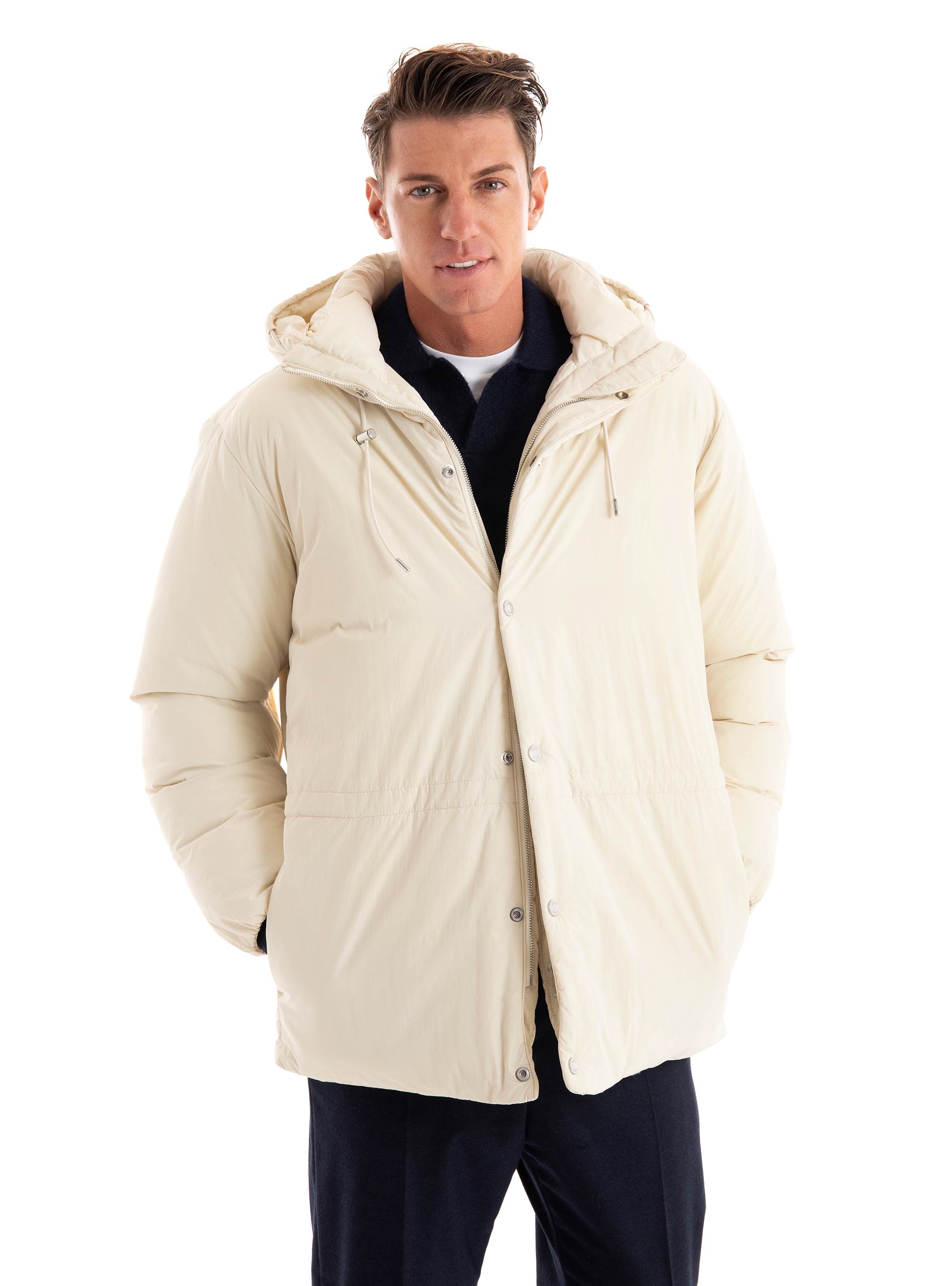 BOSS Regular Fit Puffer Jacket C-Currien - Ecru