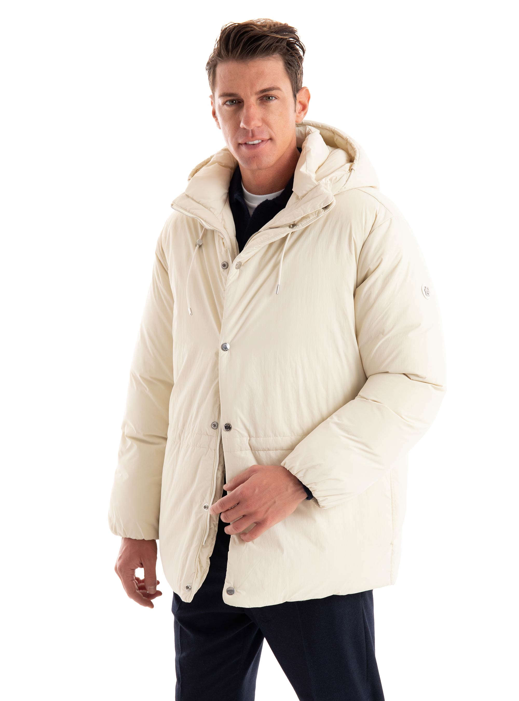 BOSS Regular Fit Puffer Jacket C-Currien - Ecru