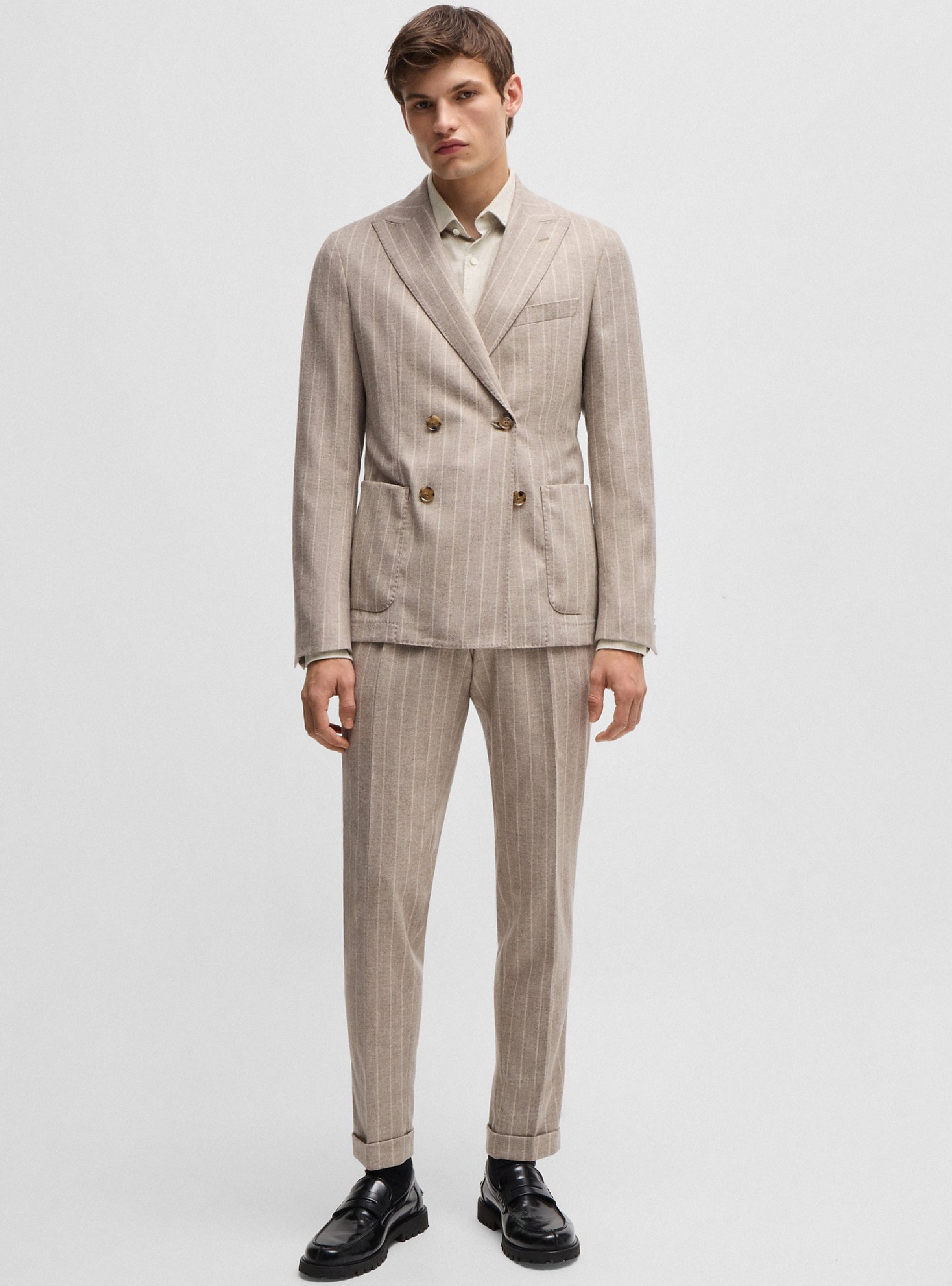 BOSS Casual Fit Shirt C-HAL-kent-C1-223 - Light Beige