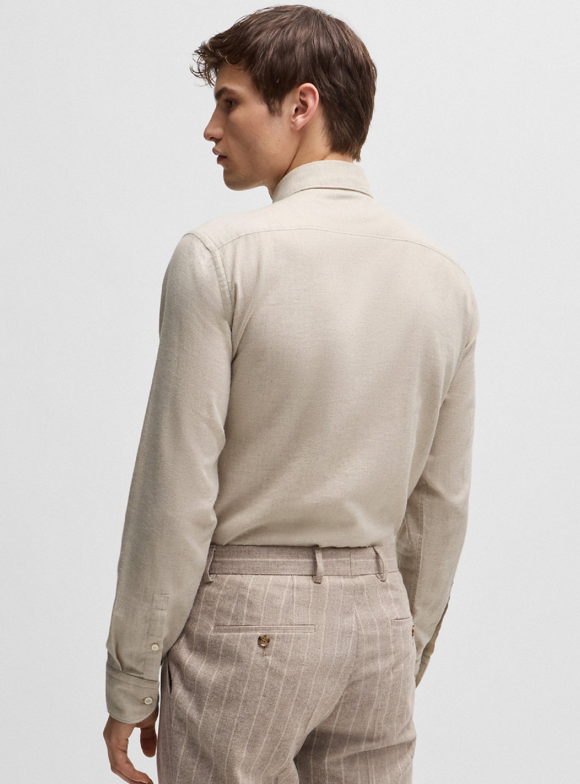 BOSS Casual Fit Shirt C-HAL-kent-C1-223 - Light Beige