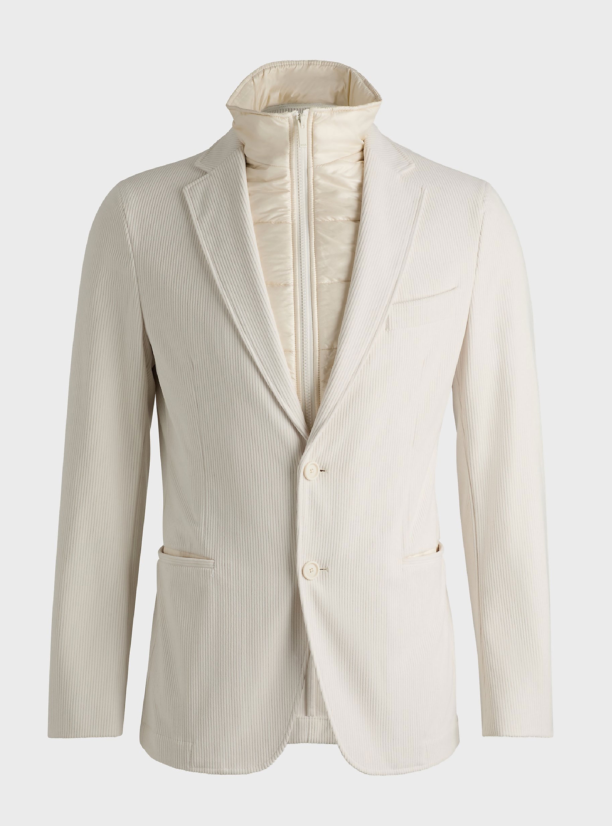 BOSS Slim Fit Blazer P-Hanry-Bib-N-244 - Ecru