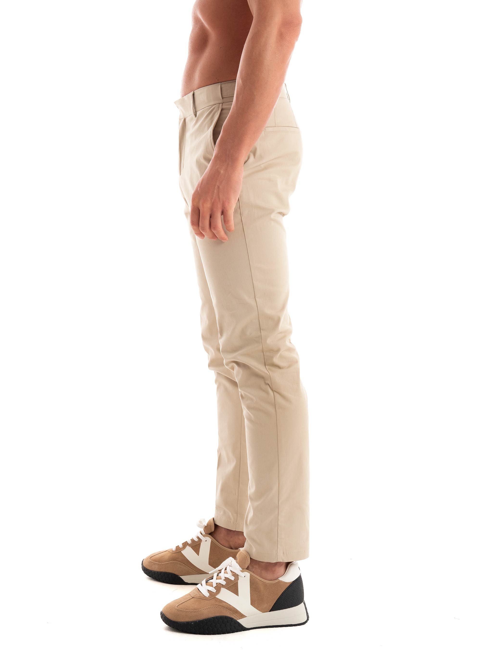 BOSS Slim Fit Trousers C-Genius-Dtl-243F - Light Beige