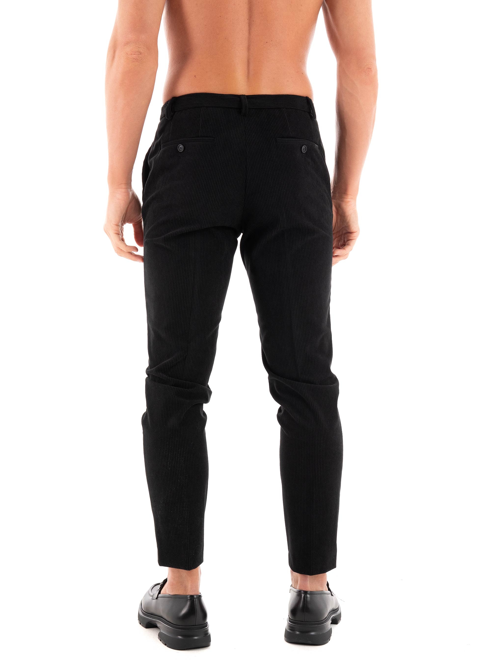 BOSS Performance Stretch Corduroy Slim Fit Trousers P-Genius-CW-WG-244 - Black