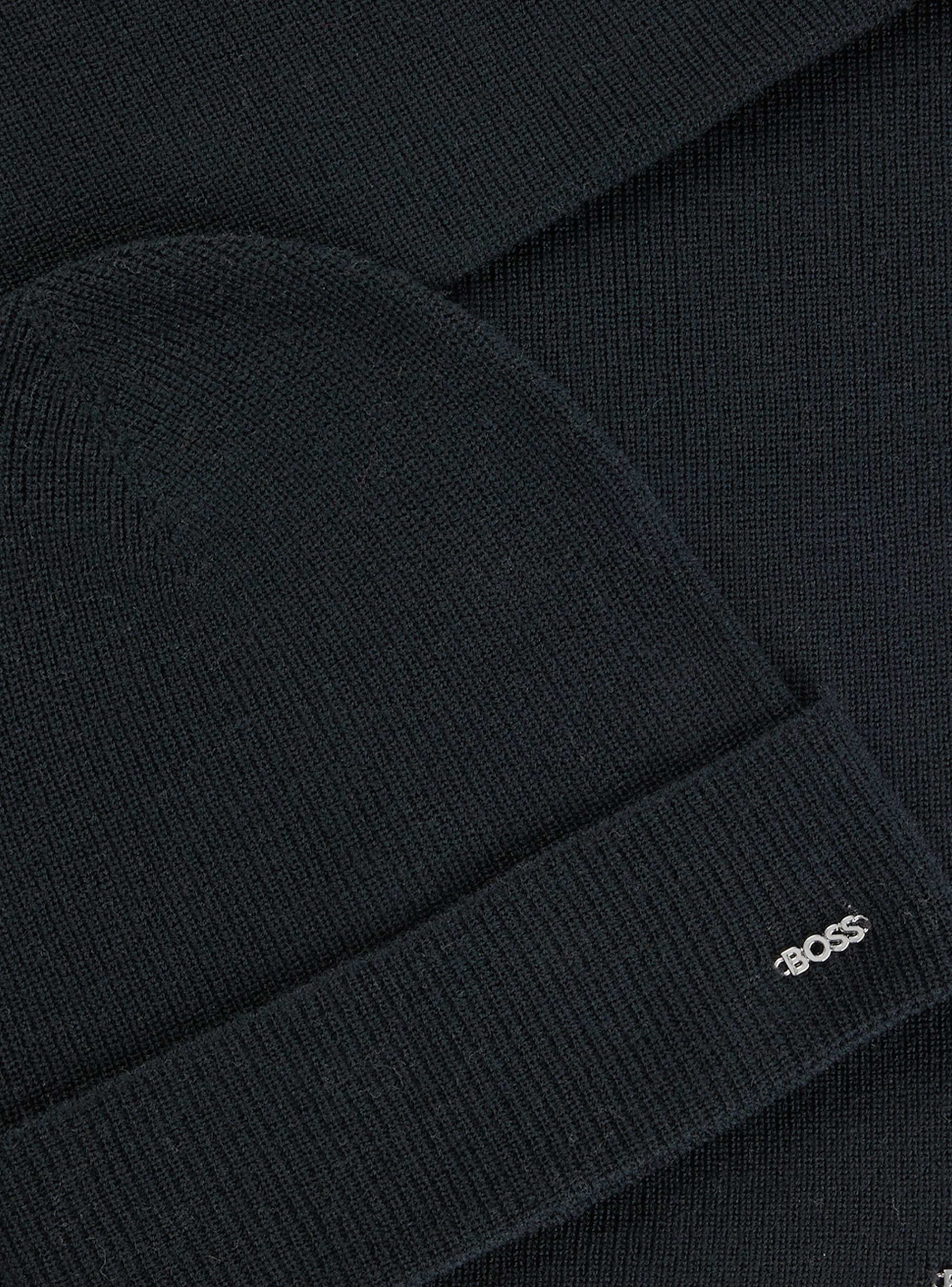 BOSS Beanie & Scarf Gift Set Livi_set - Black