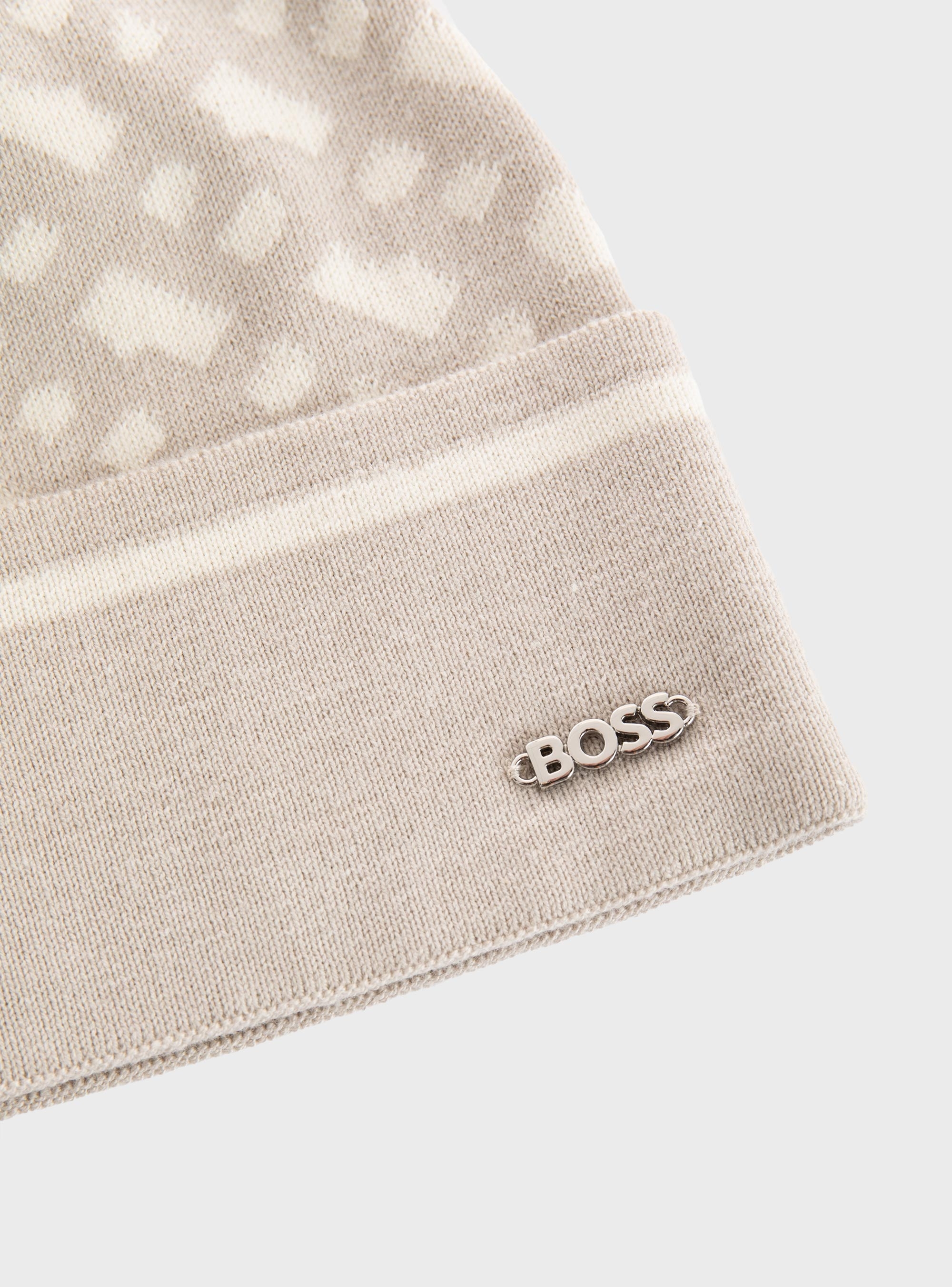 BOSS Beanie Lendia Ηat - Light Grey