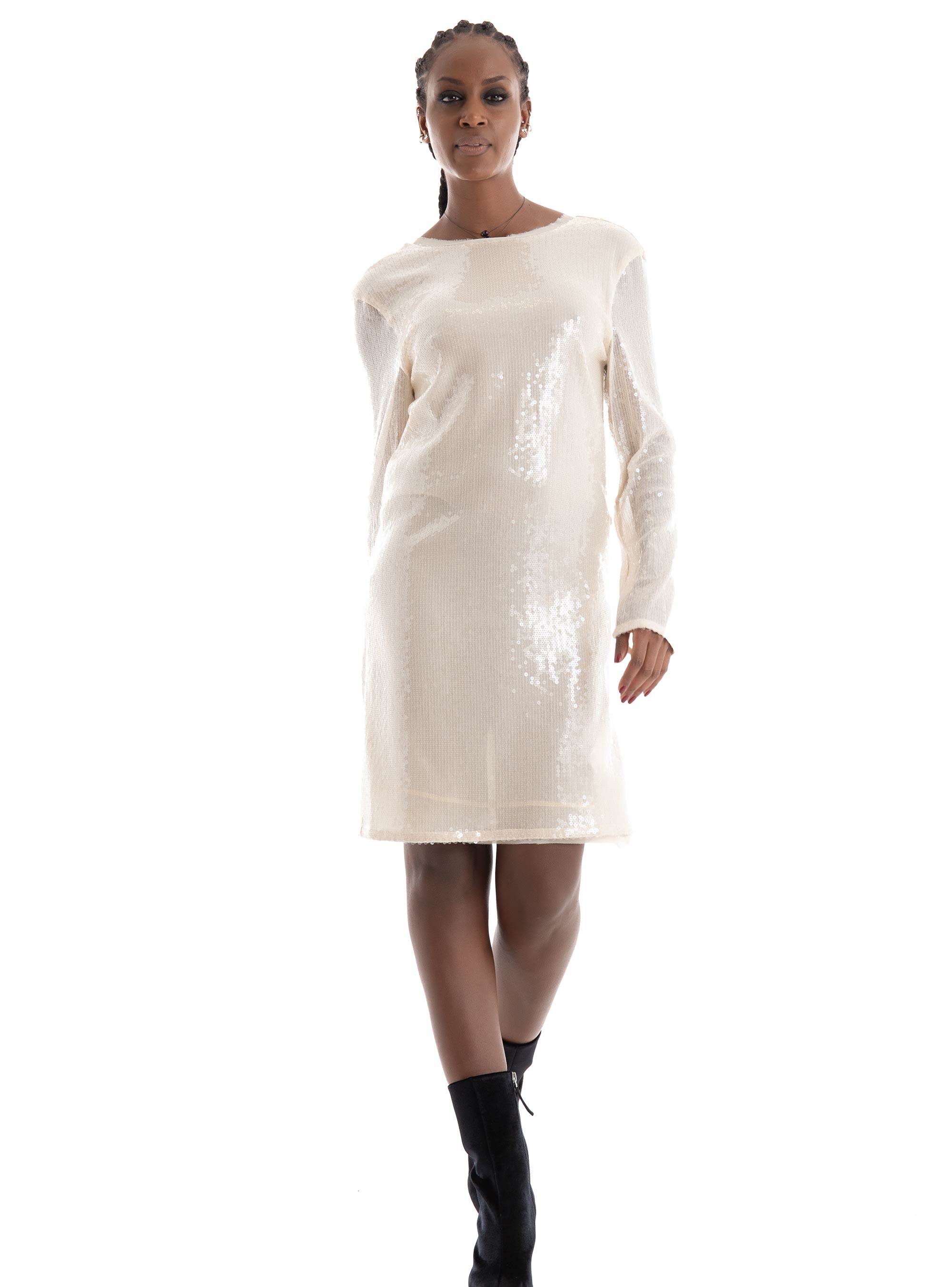 BOSS Coctail Dress C_Dalentin - Ecru