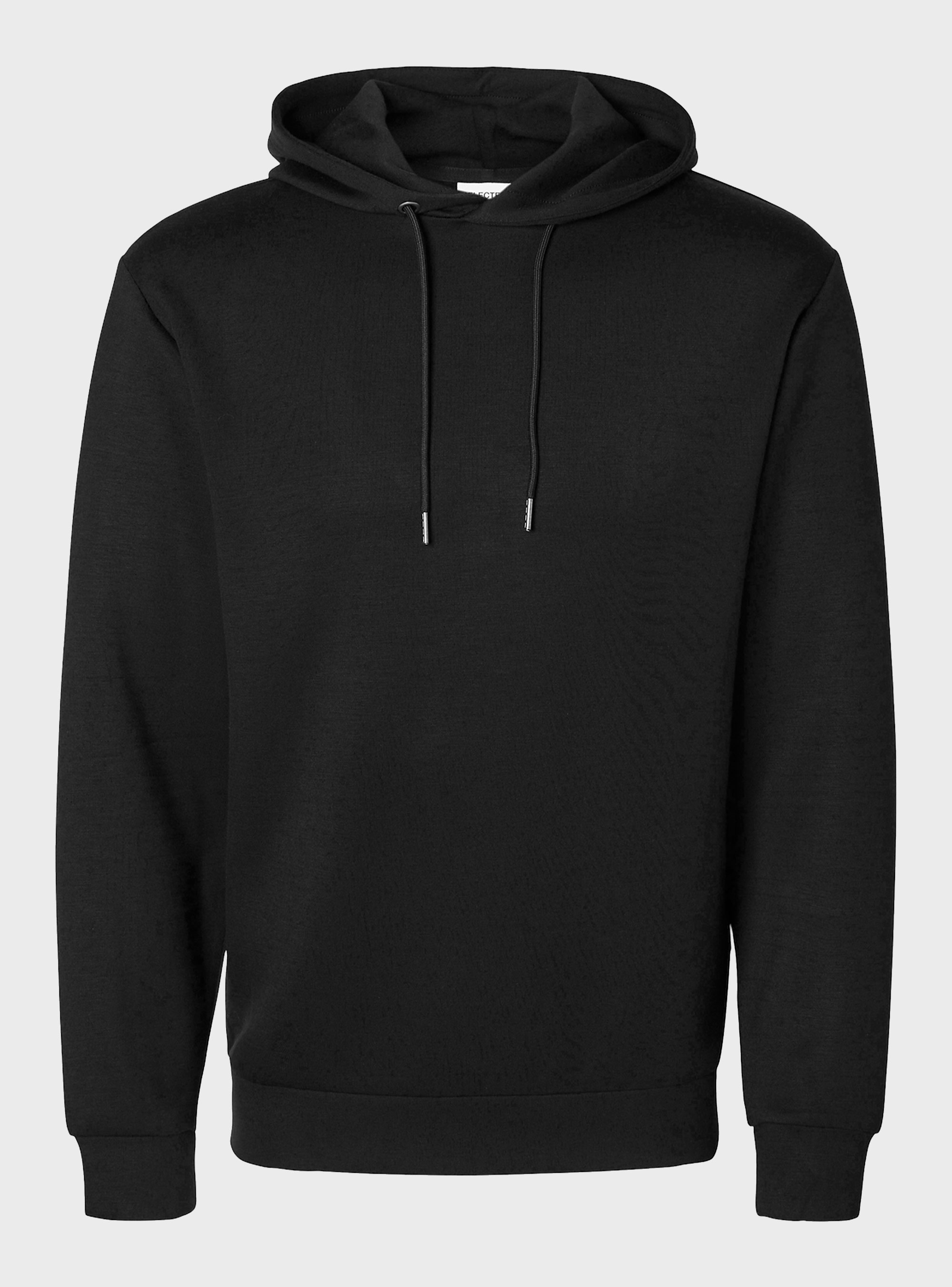 Selected Emanuel Soft Hood Sweat Noos - Black