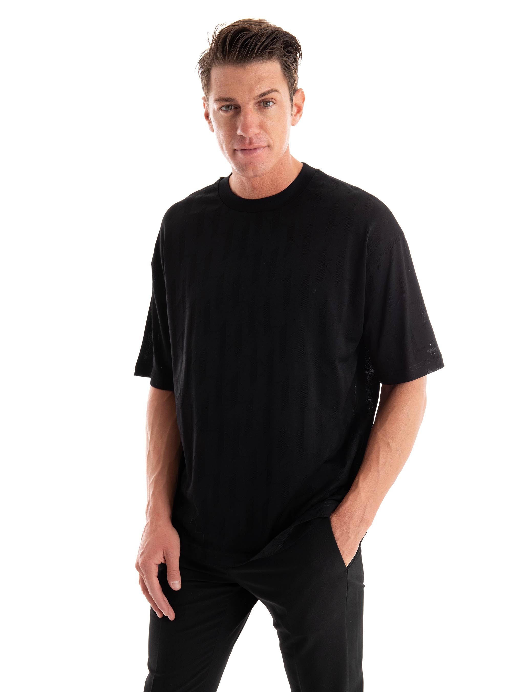 Karl Lagerfeld Loose Fit T-Shirt - Black