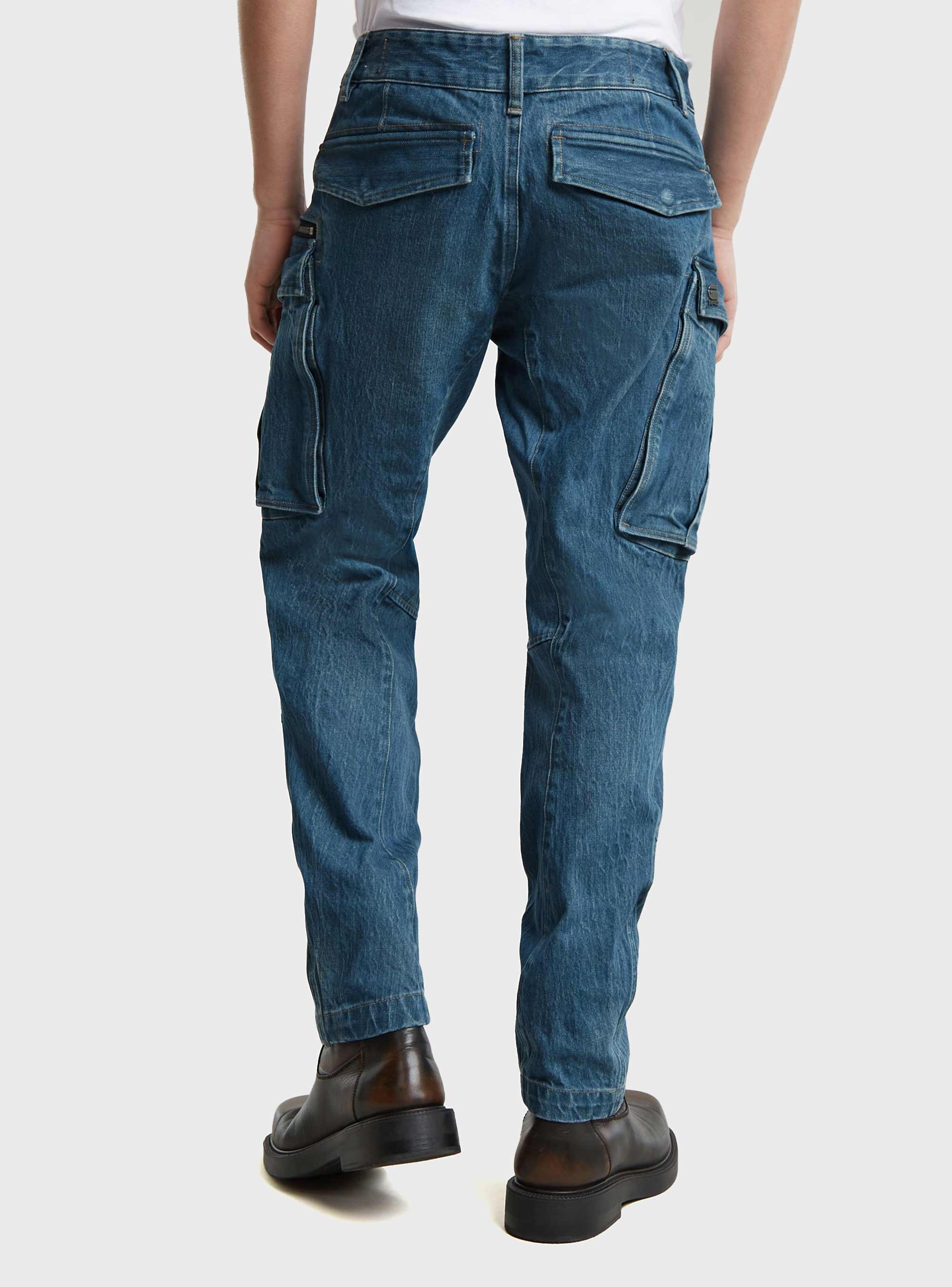 G-Star Rovic Zip 3D Regular Tapered Denim Cargo Pants - Medium Aged Denim