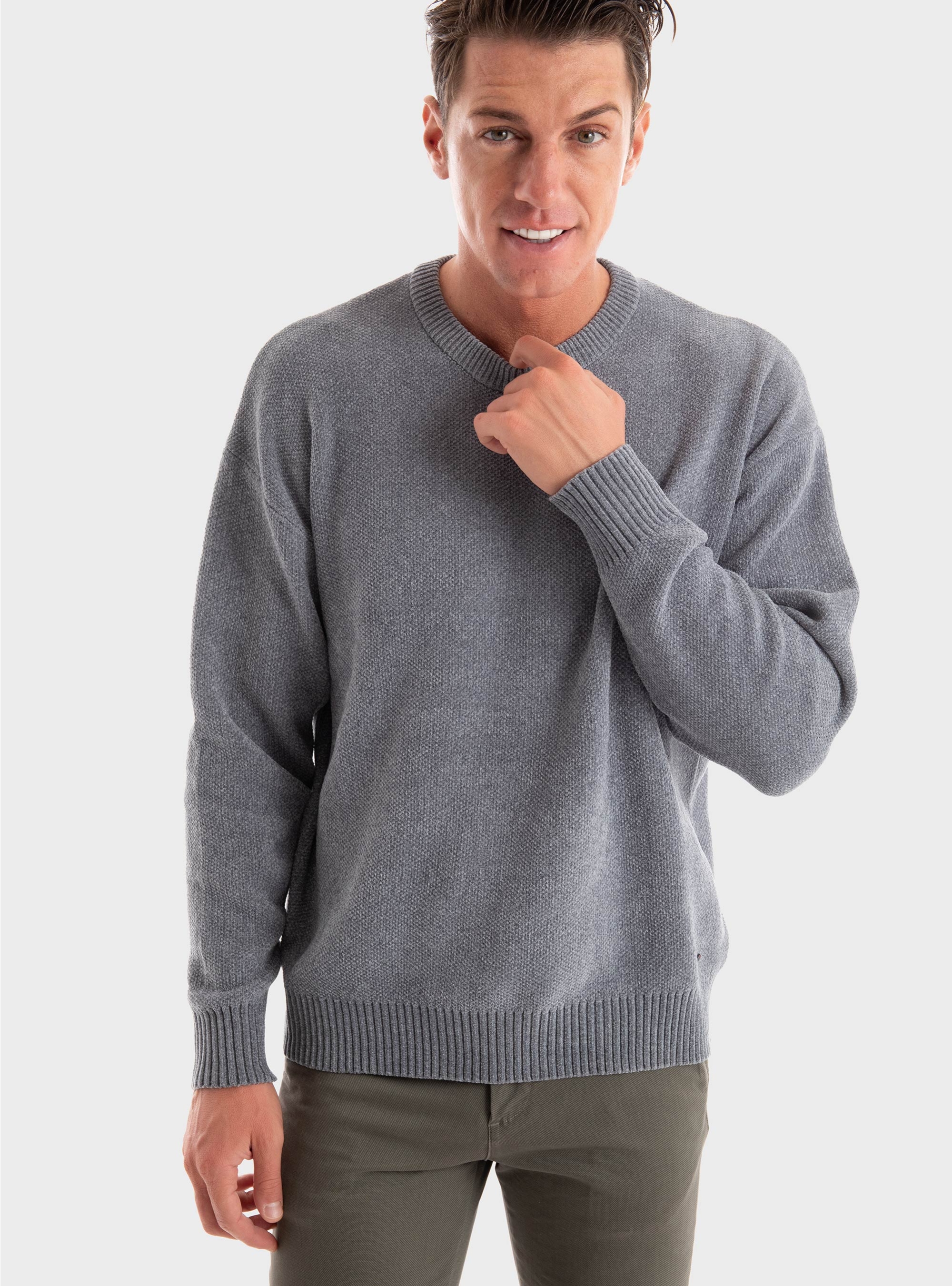 Gianni Lupo Knit - Grey Melange