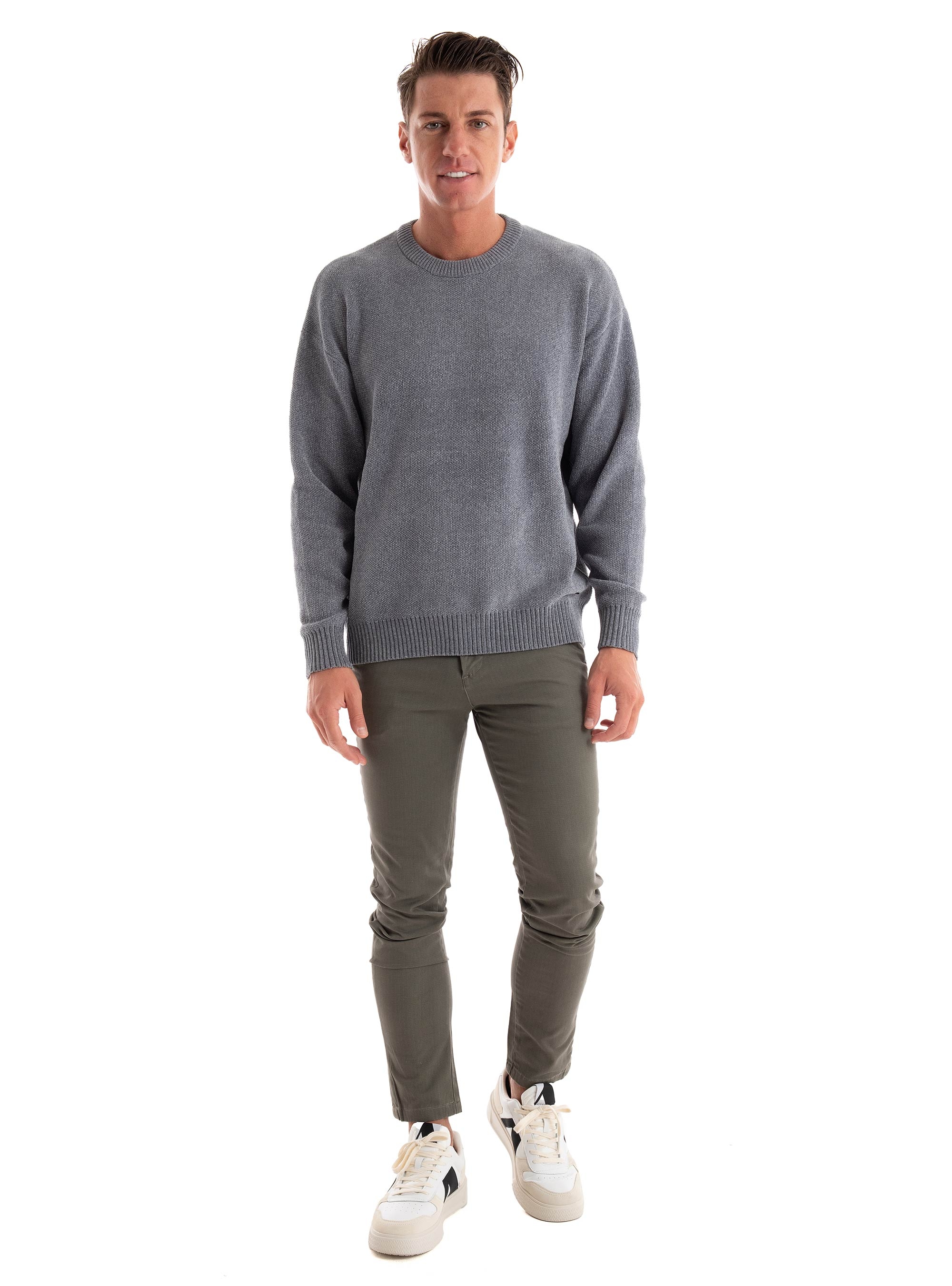 Gianni Lupo Knit - Grey Melange