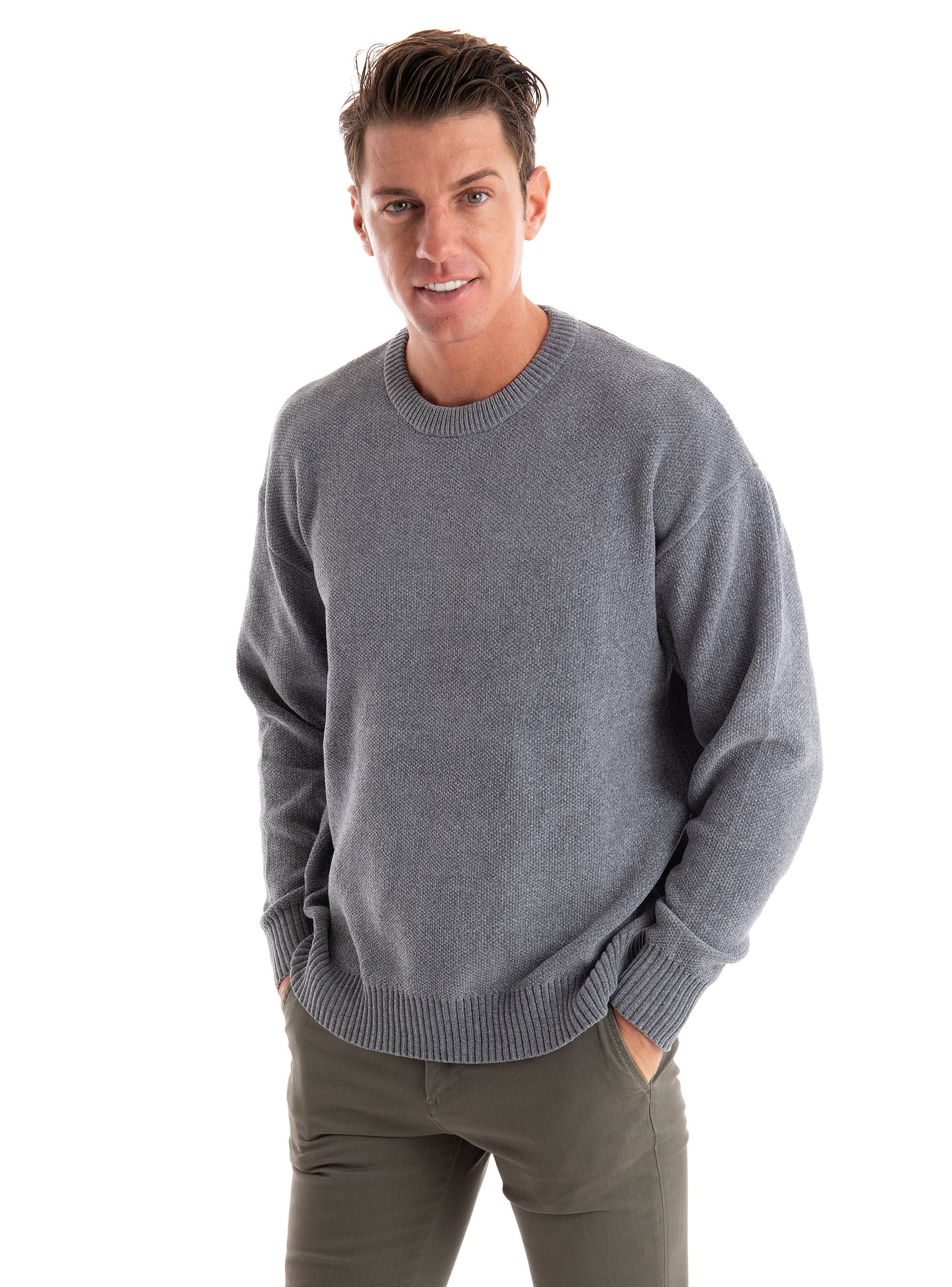 Gianni Lupo Knit - Grey Melange