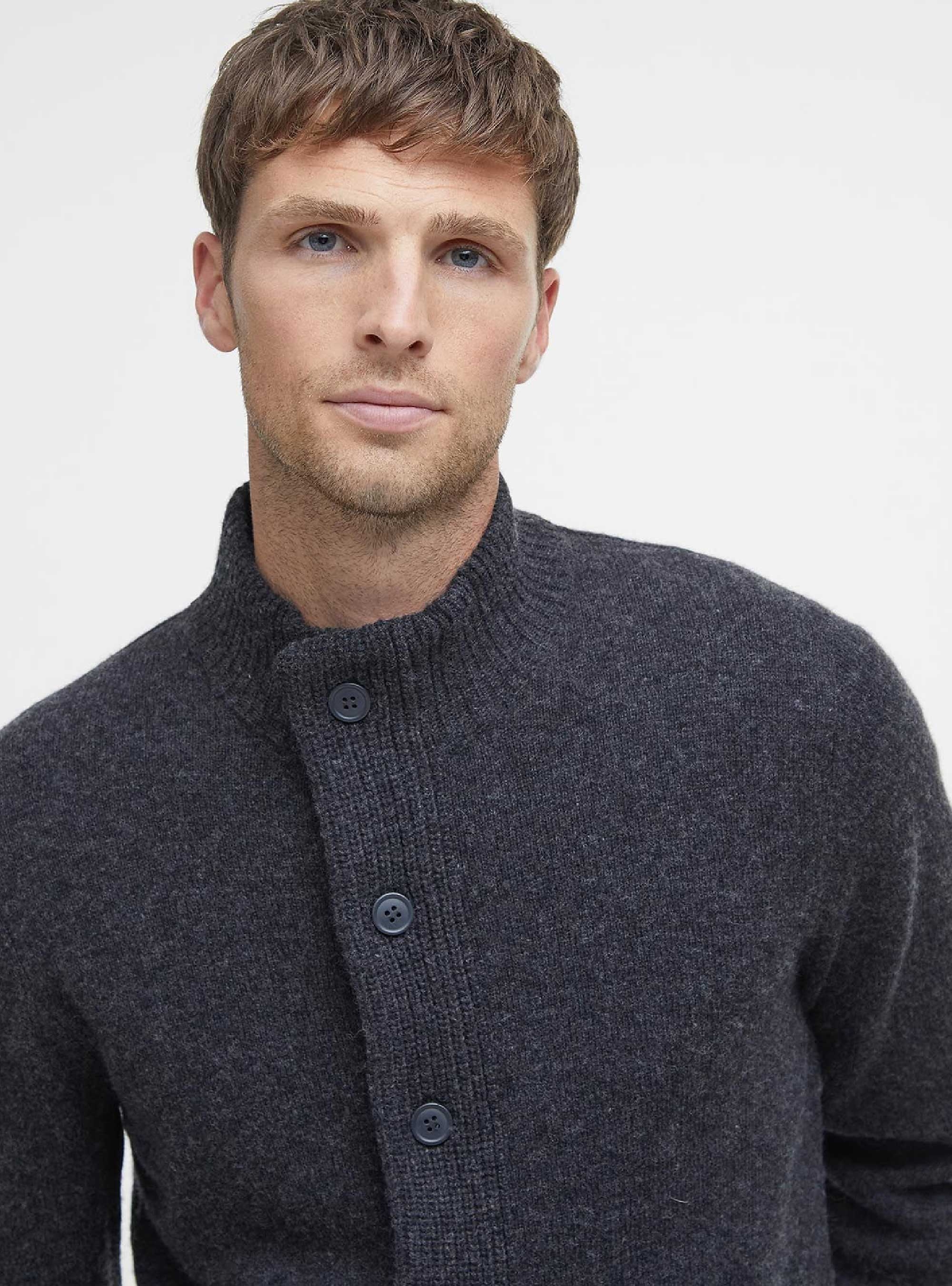 Barbour Essential Patch Zip Through Jumper - Charcoal