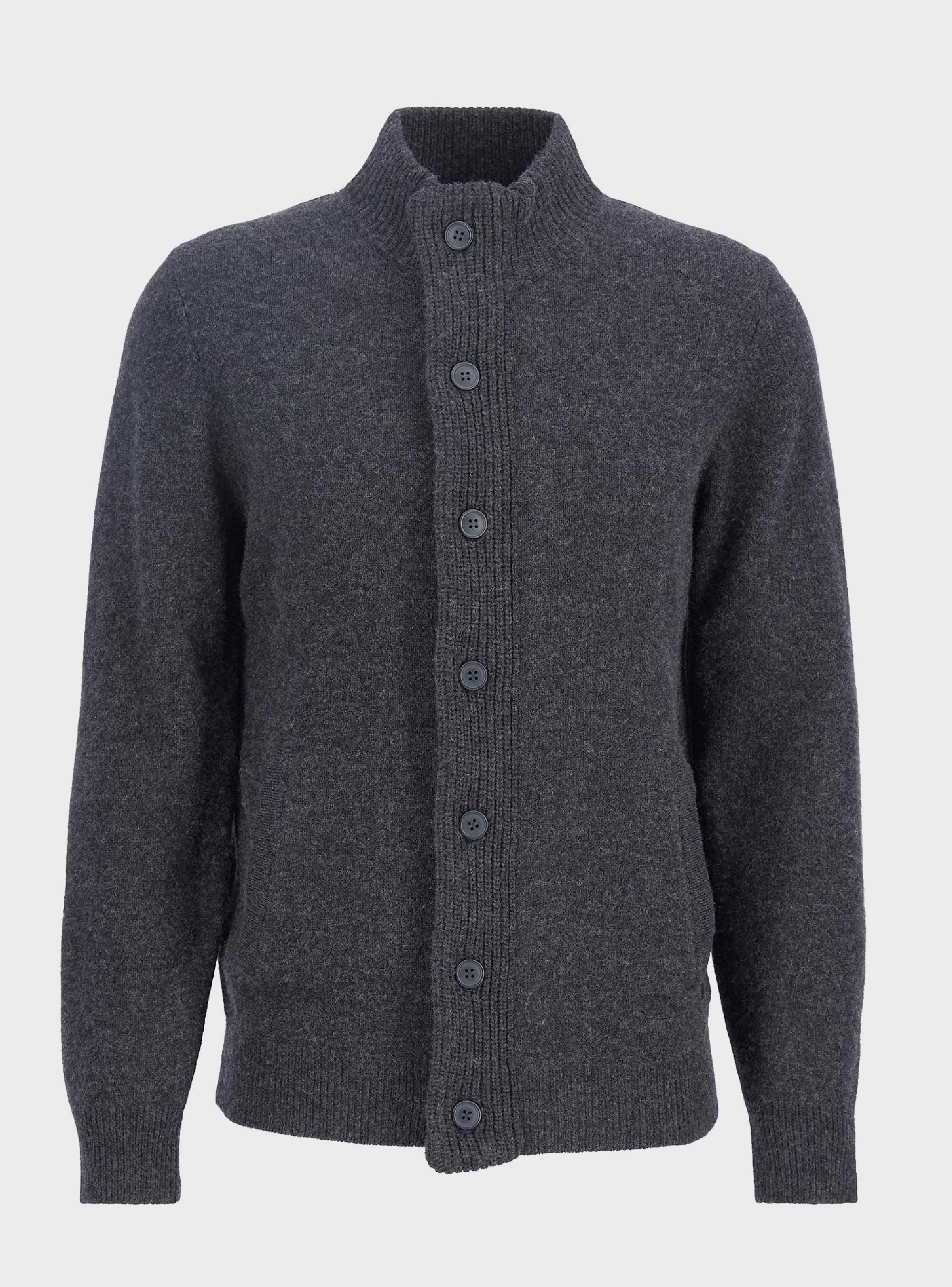 Barbour Essential Patch Zip Through Jumper - Charcoal