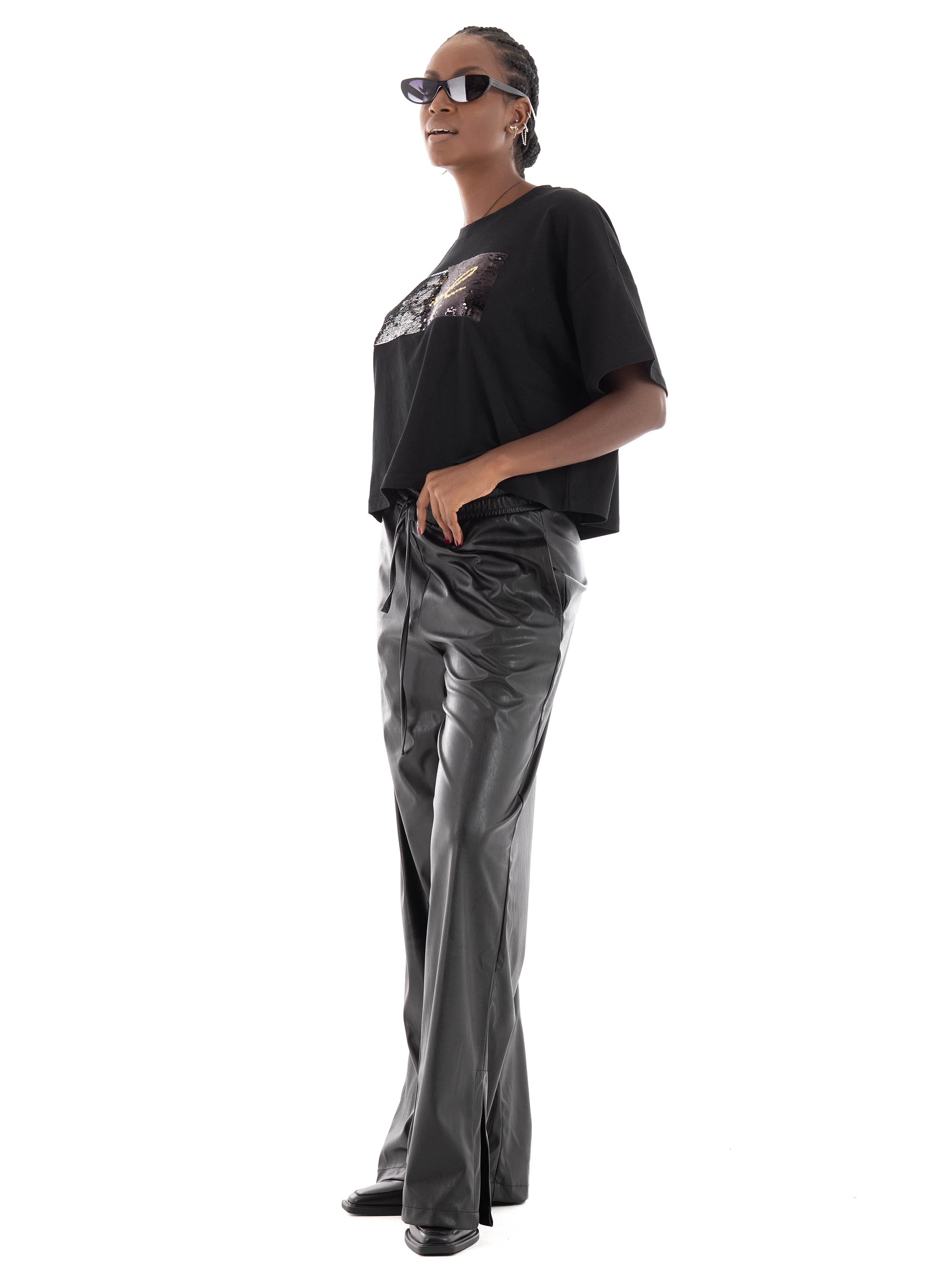 Karl Lagerfeld Reversible Sequins T-Shirt - Black