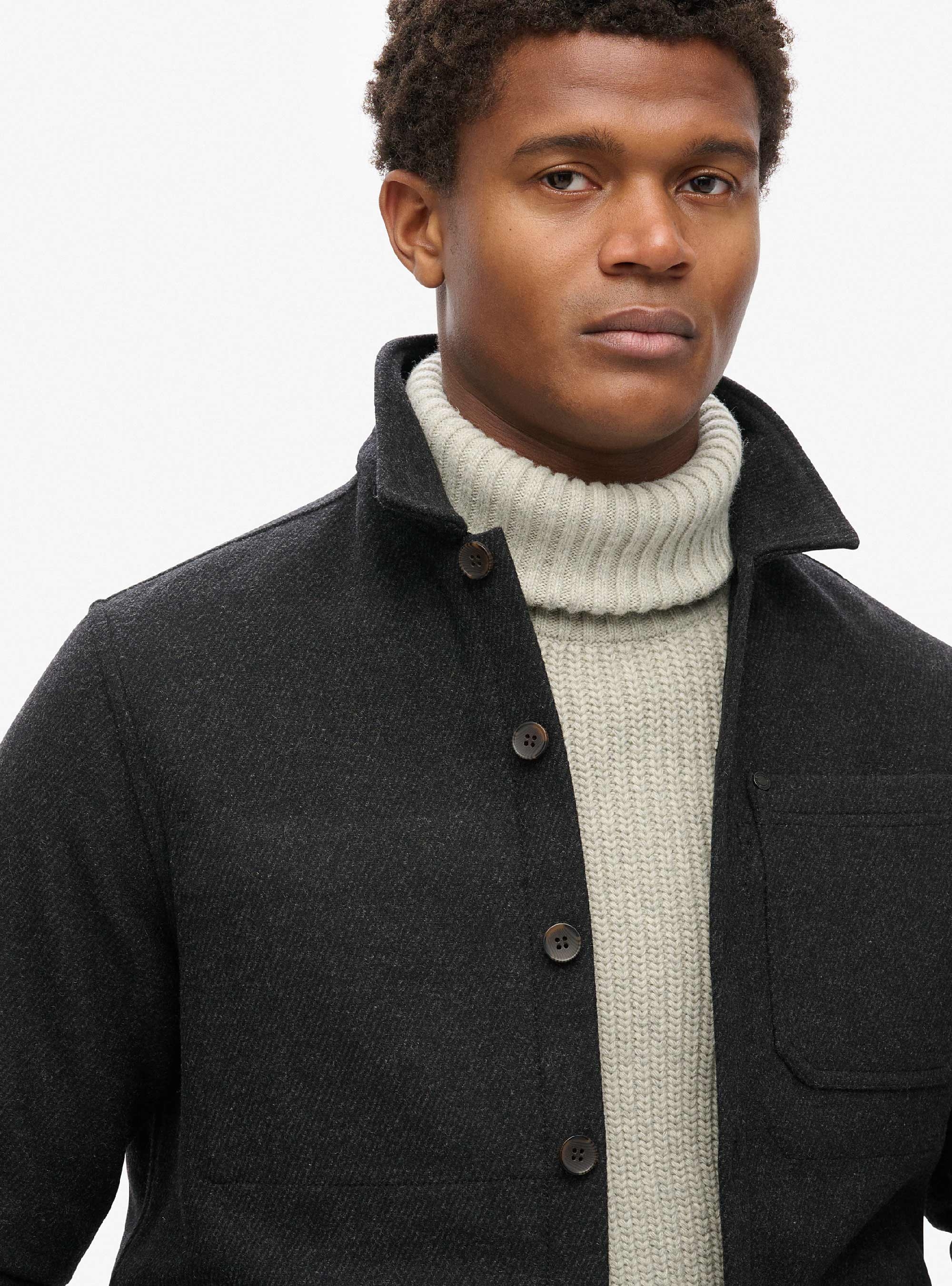 Superdry Merchant Wool Overshirt - Black