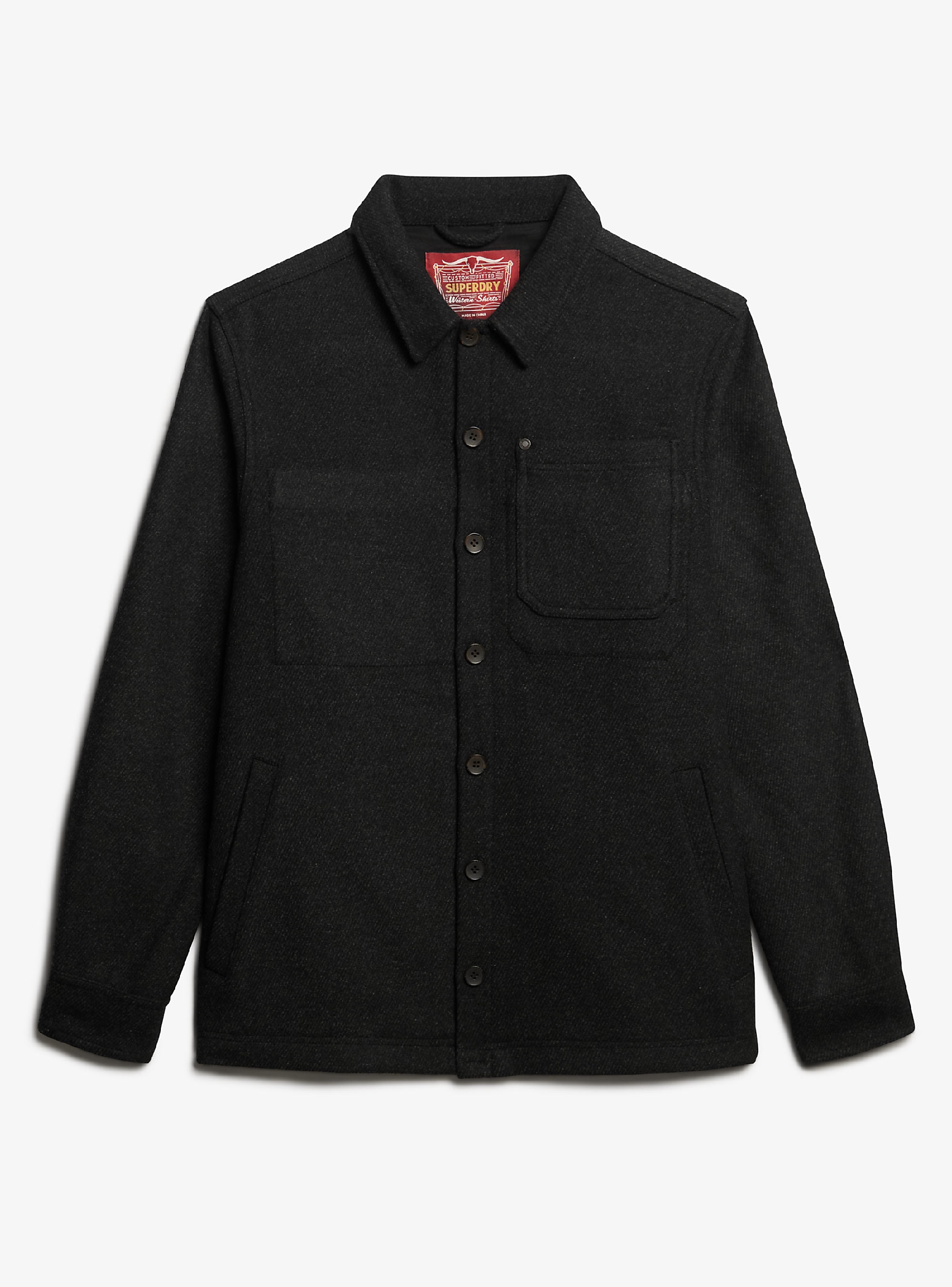 Superdry Merchant Wool Overshirt - Black
