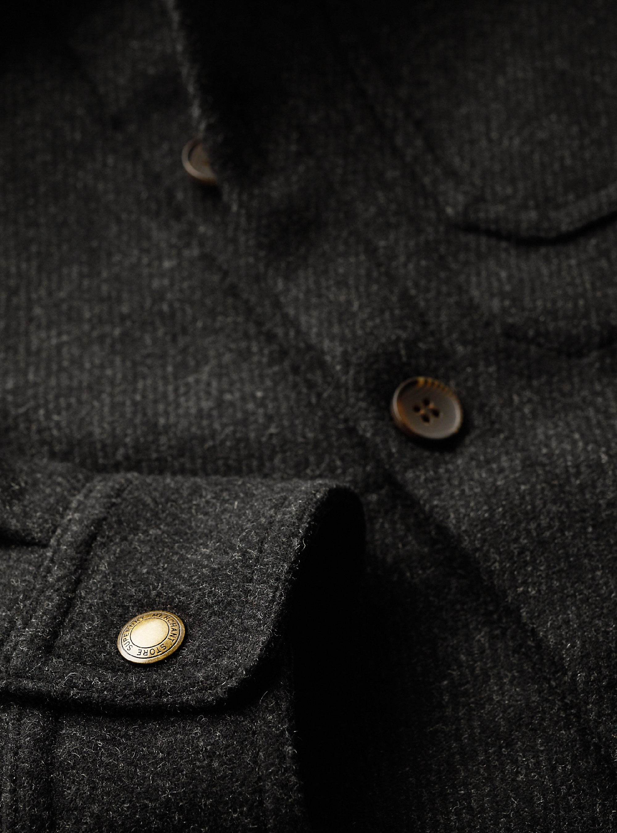 Superdry Merchant Wool Overshirt - Black