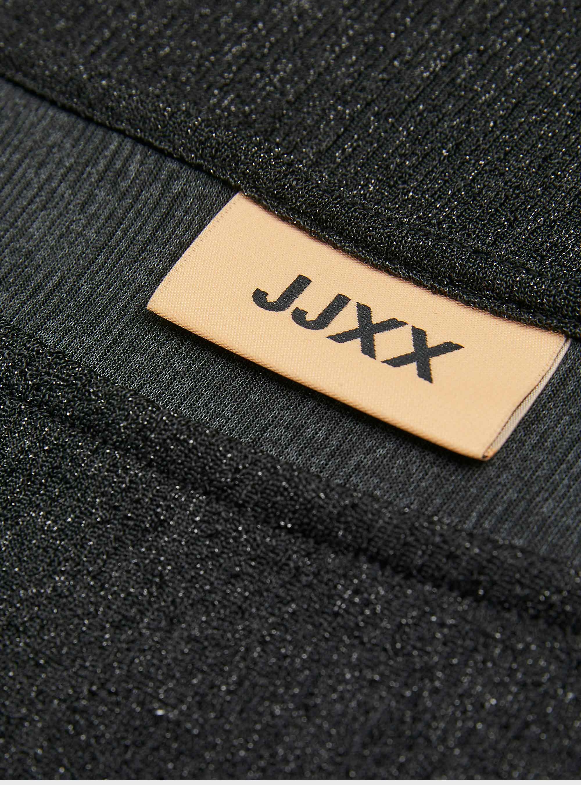 JJXX Sigga Stretch Glitter Boatneck Top - Black
