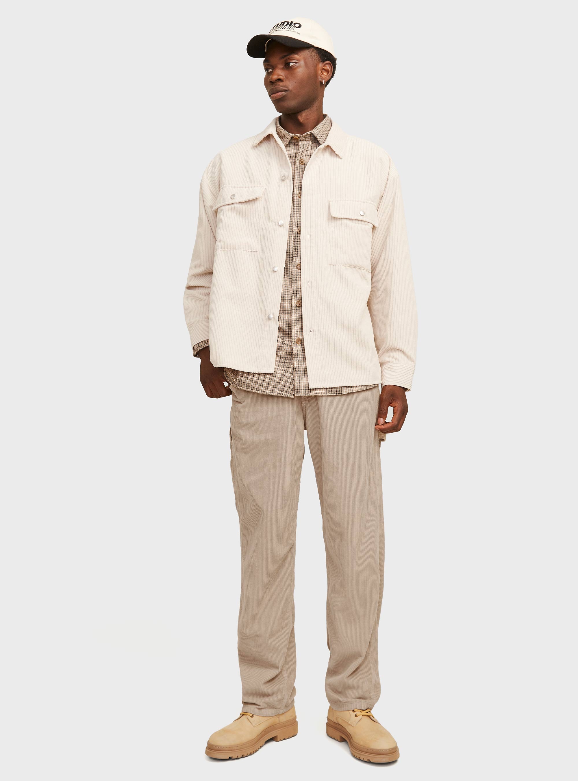 Jack & Jones Eddie Carpenter Corduroy Pants - Light Beige