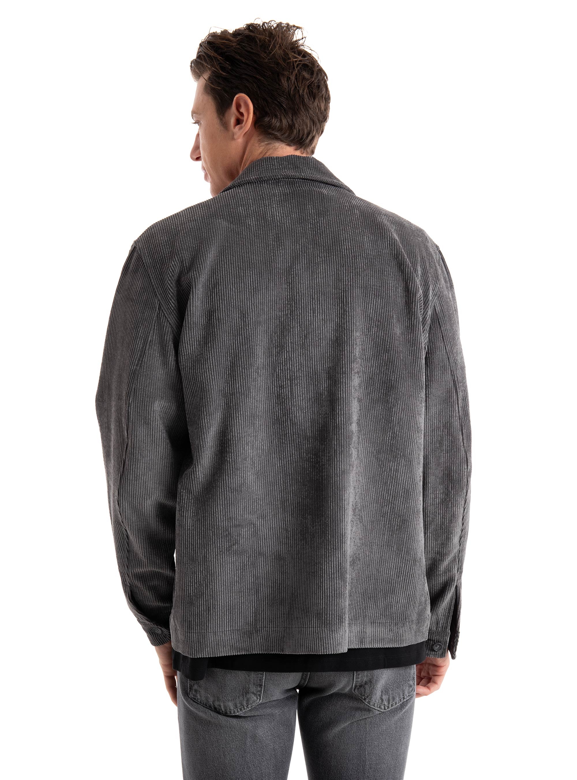 I'm Brian Corduroy Overshirt - Grey