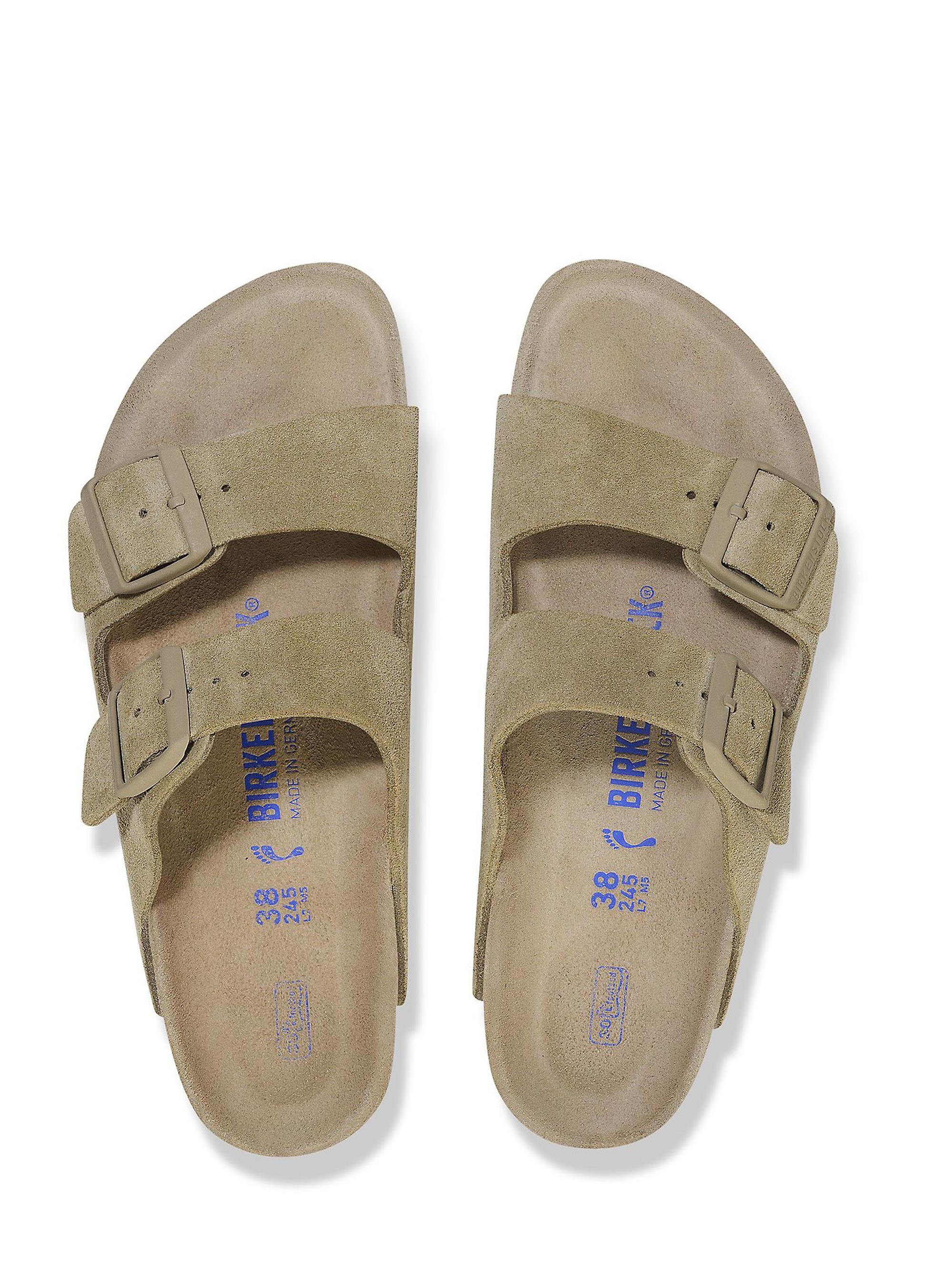 Birkenstock Arizona Soft Footbed Narrow Fit Sandals - Light Olive