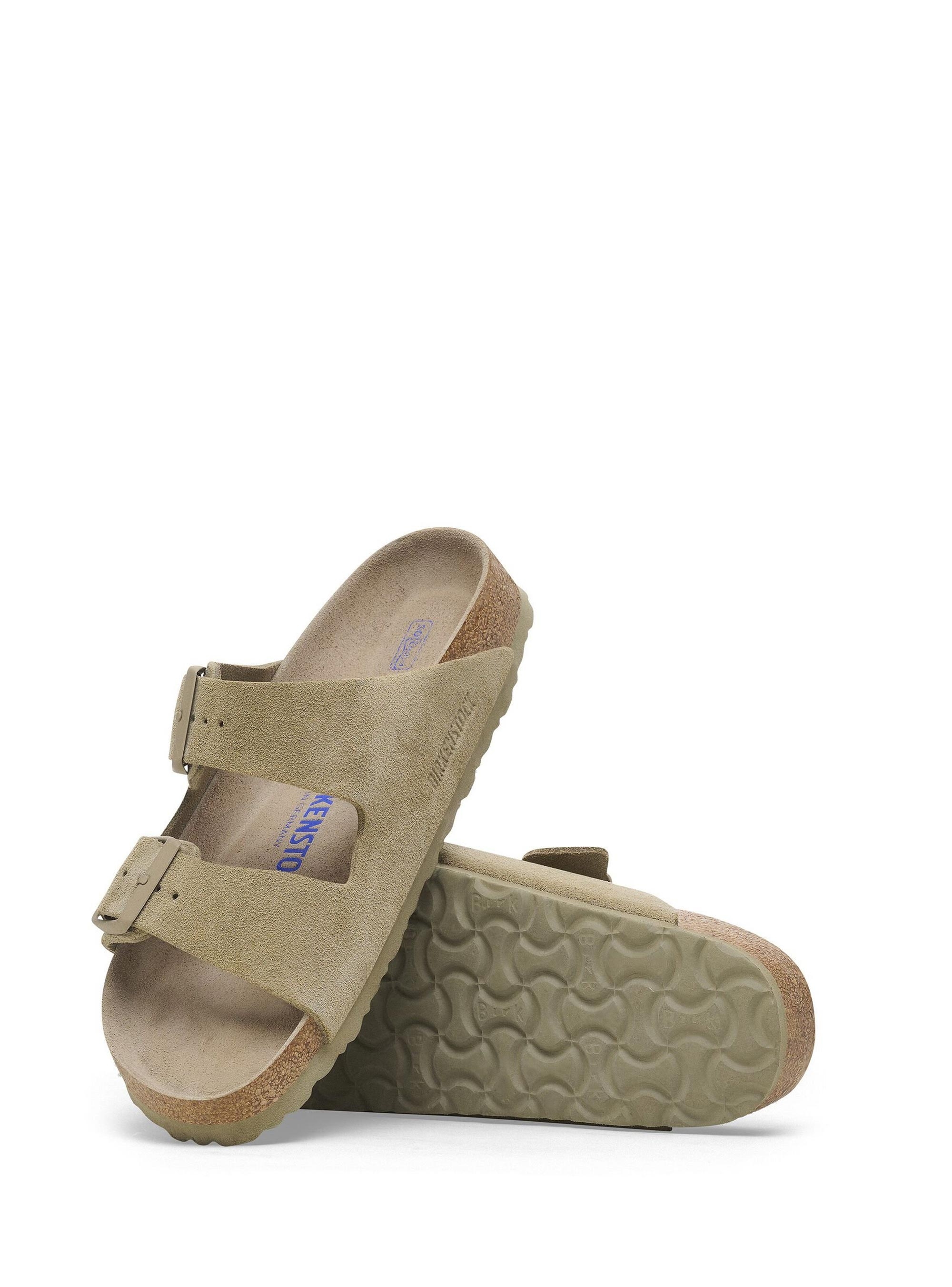 Birkenstock Arizona Soft Footbed Narrow Fit Sandals - Light Olive