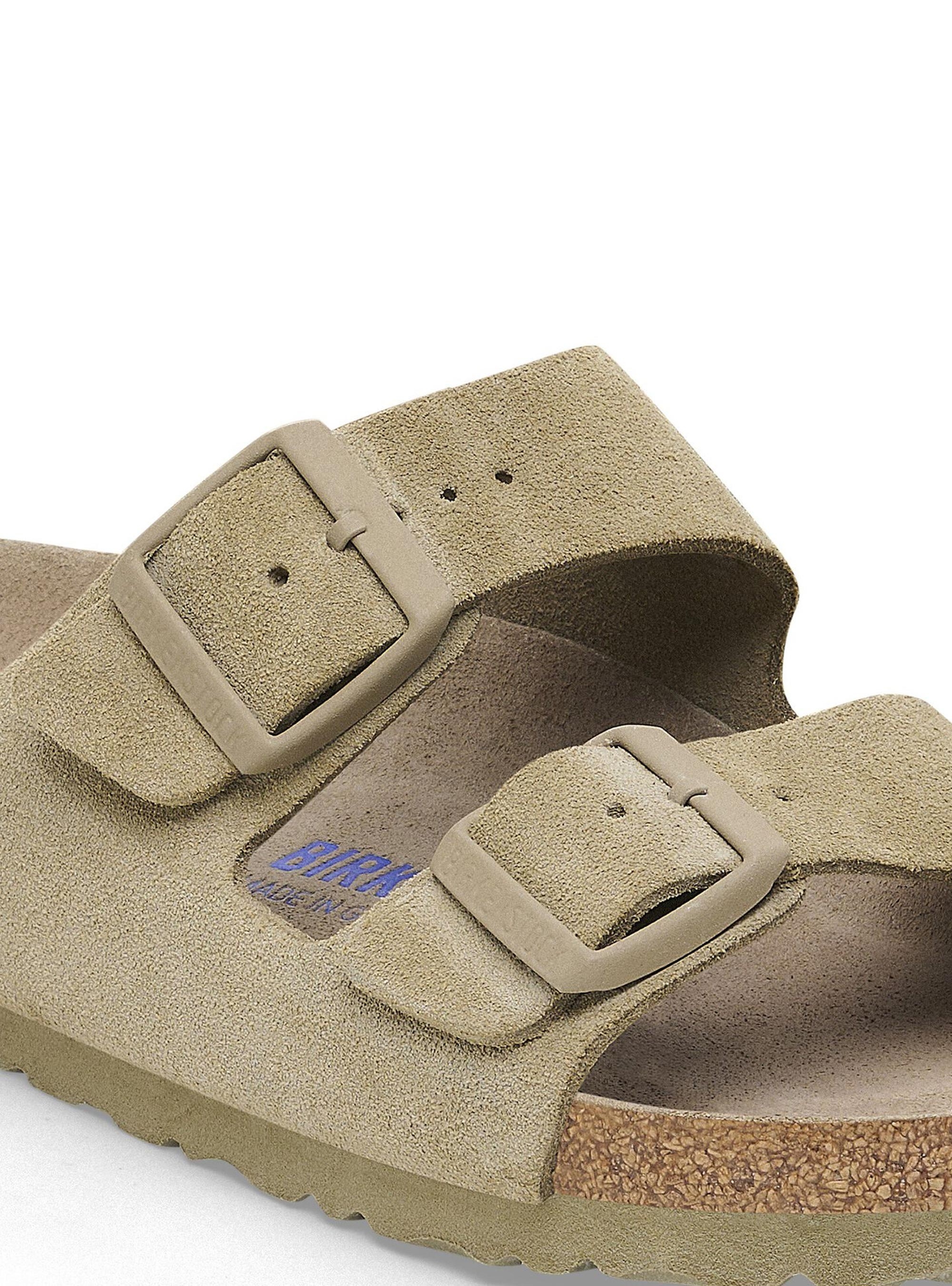 Birkenstock Arizona Soft Footbed Narrow Fit Sandals - Light Olive