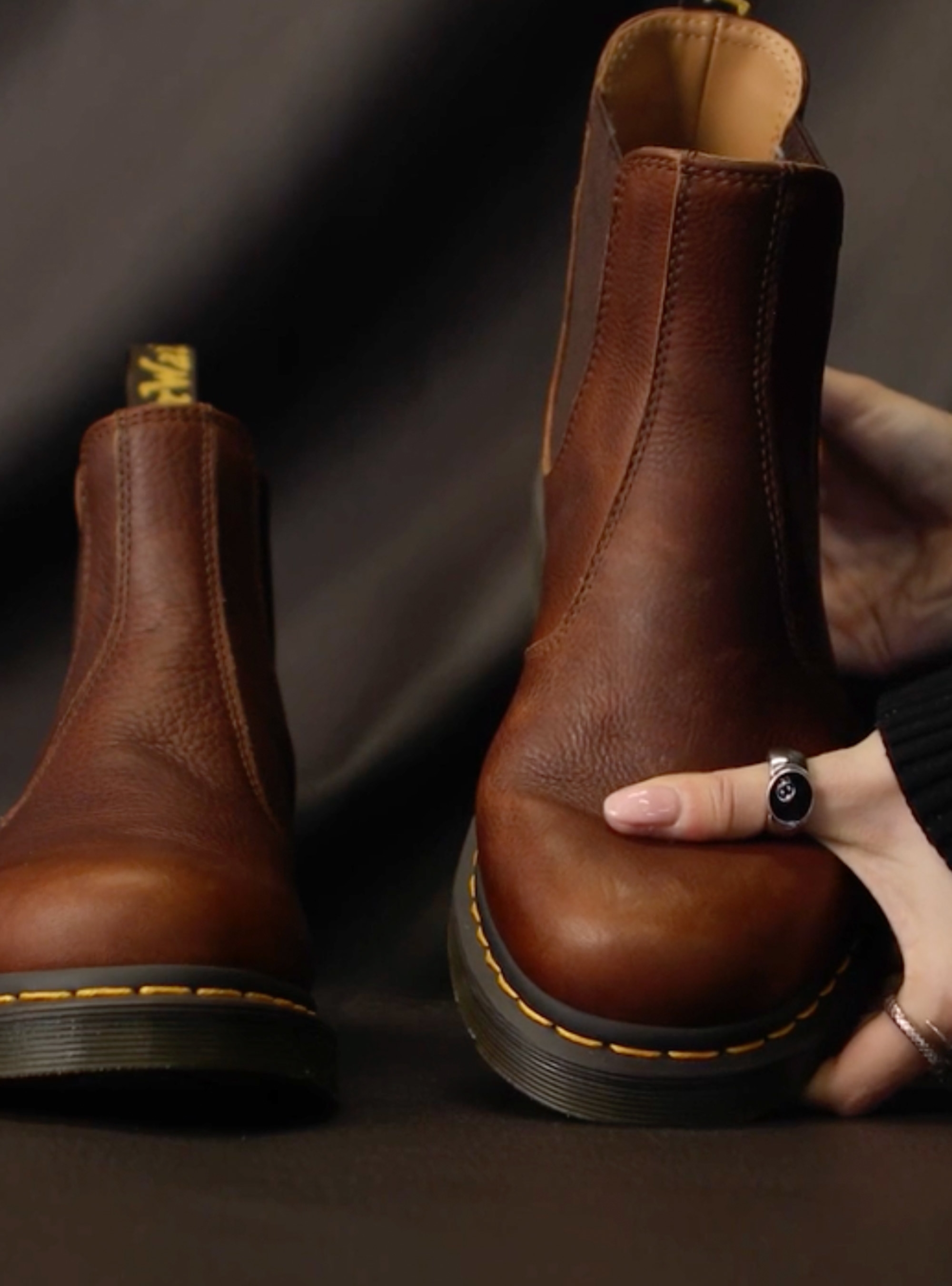 Dr Martens 2976 Ambassador Soft Leather Chelsea Boots - Cognac