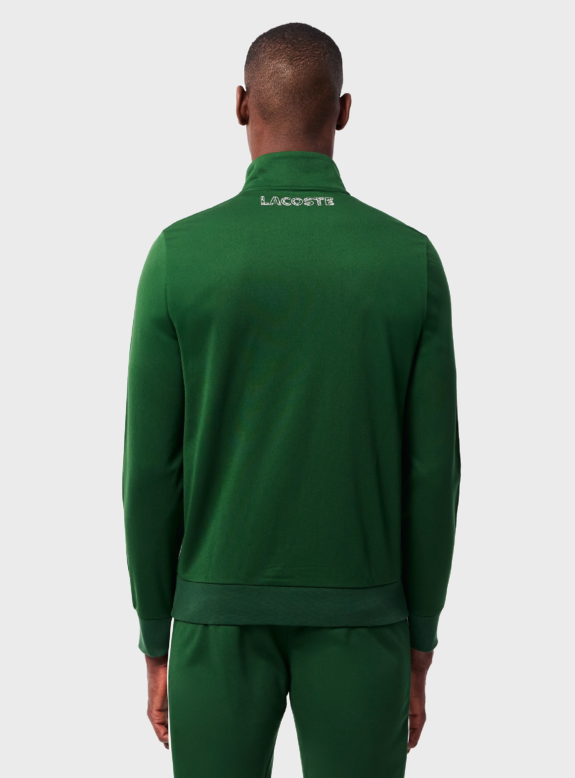 Lacoste Zip-Up Print Tennis Sweatshirt - Green