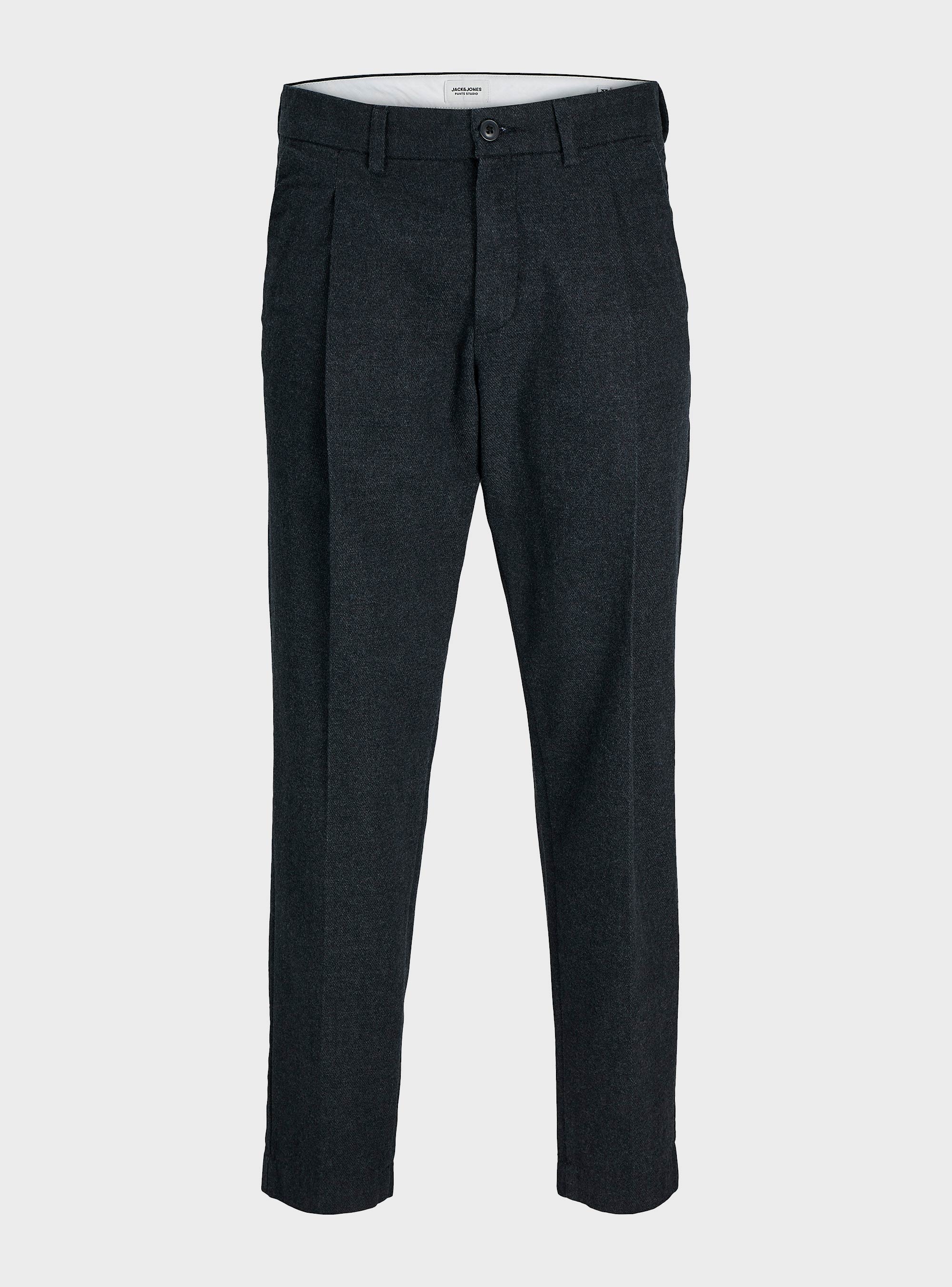 Jack & Jones Bill Tapered Pleat Winter Chino Pants - Black