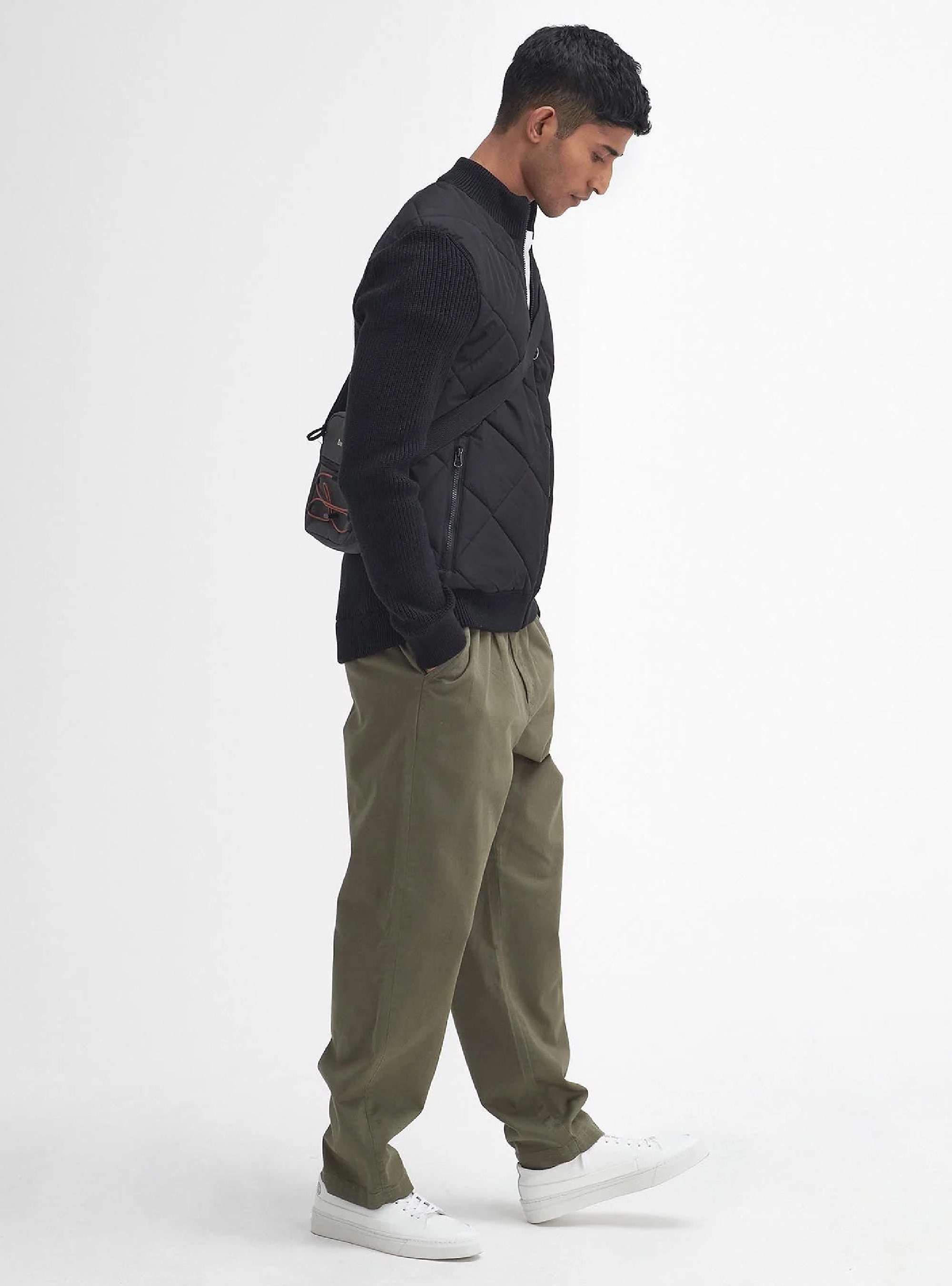 Barbour Newland Zip Through Knitted Jumper - Black