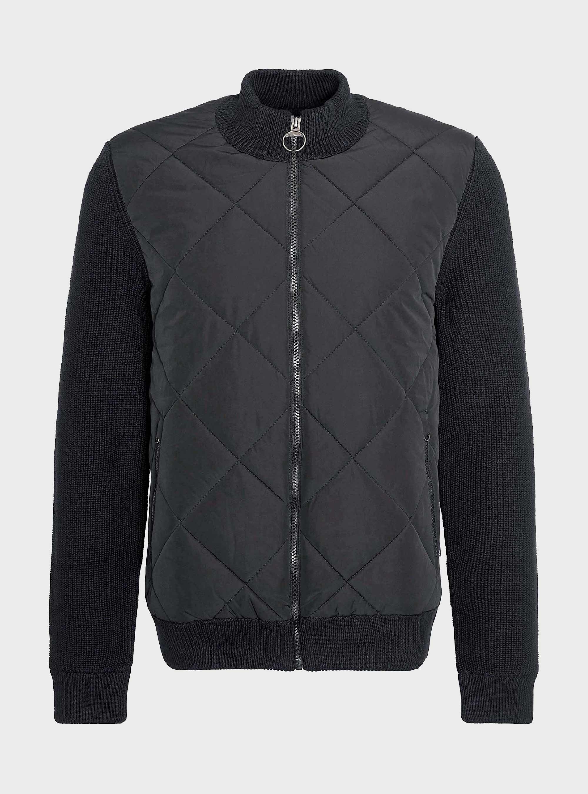 Barbour Newland Zip Through Knitted Jumper - Black
