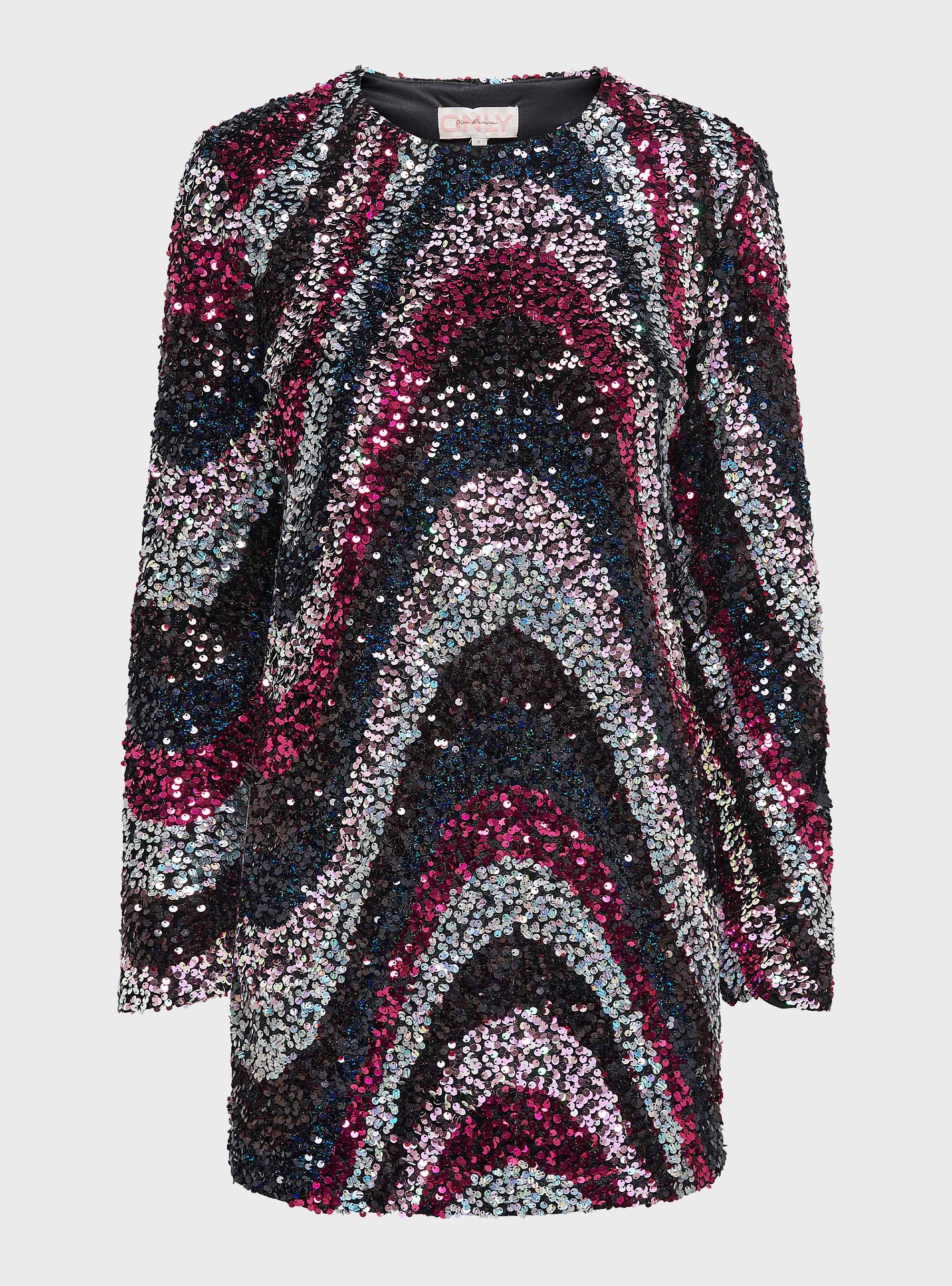 Only Sofie Ls Sequins Bodycon Dress - Black