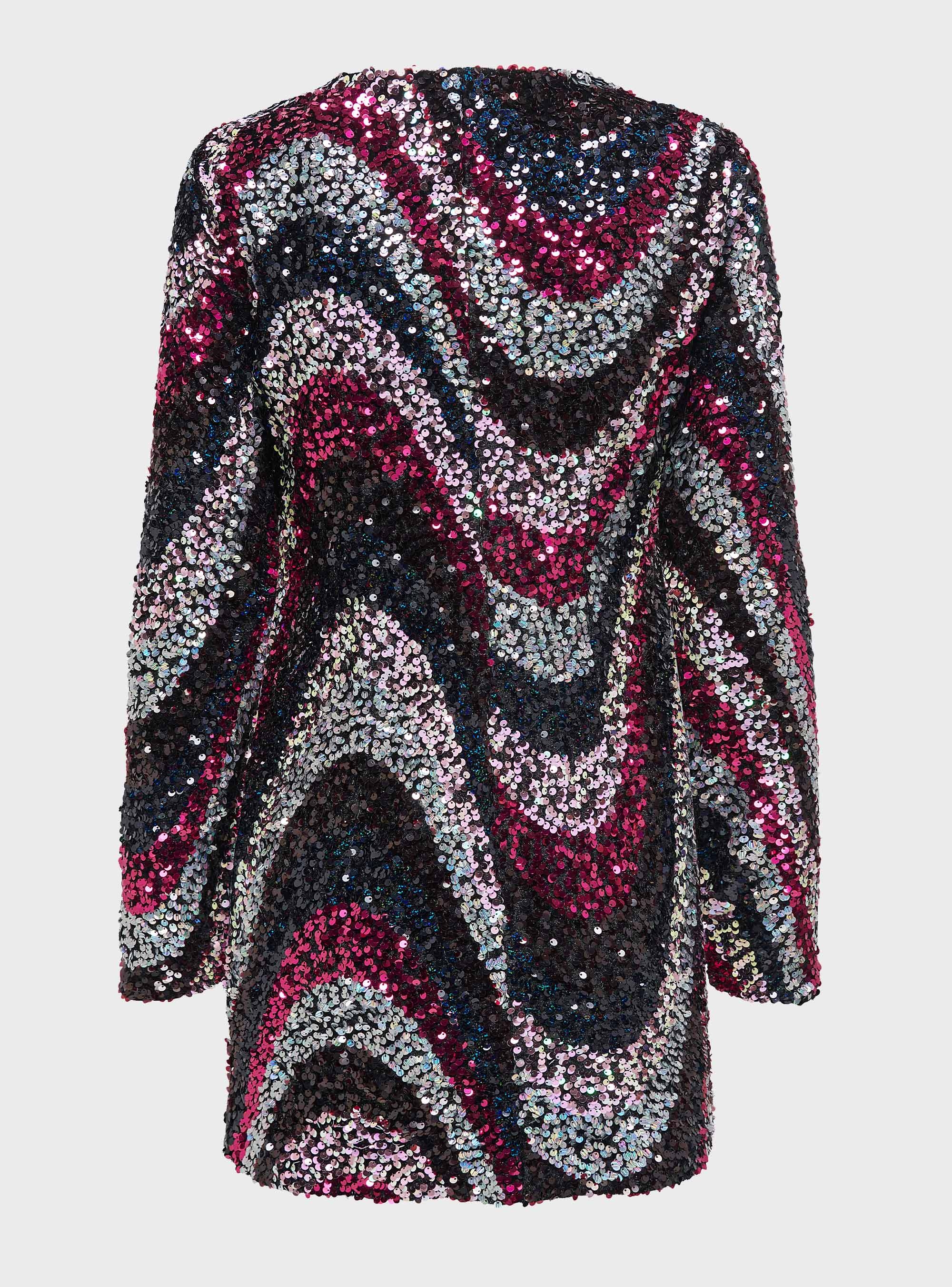 Only Sofie Ls Sequins Bodycon Dress - Black