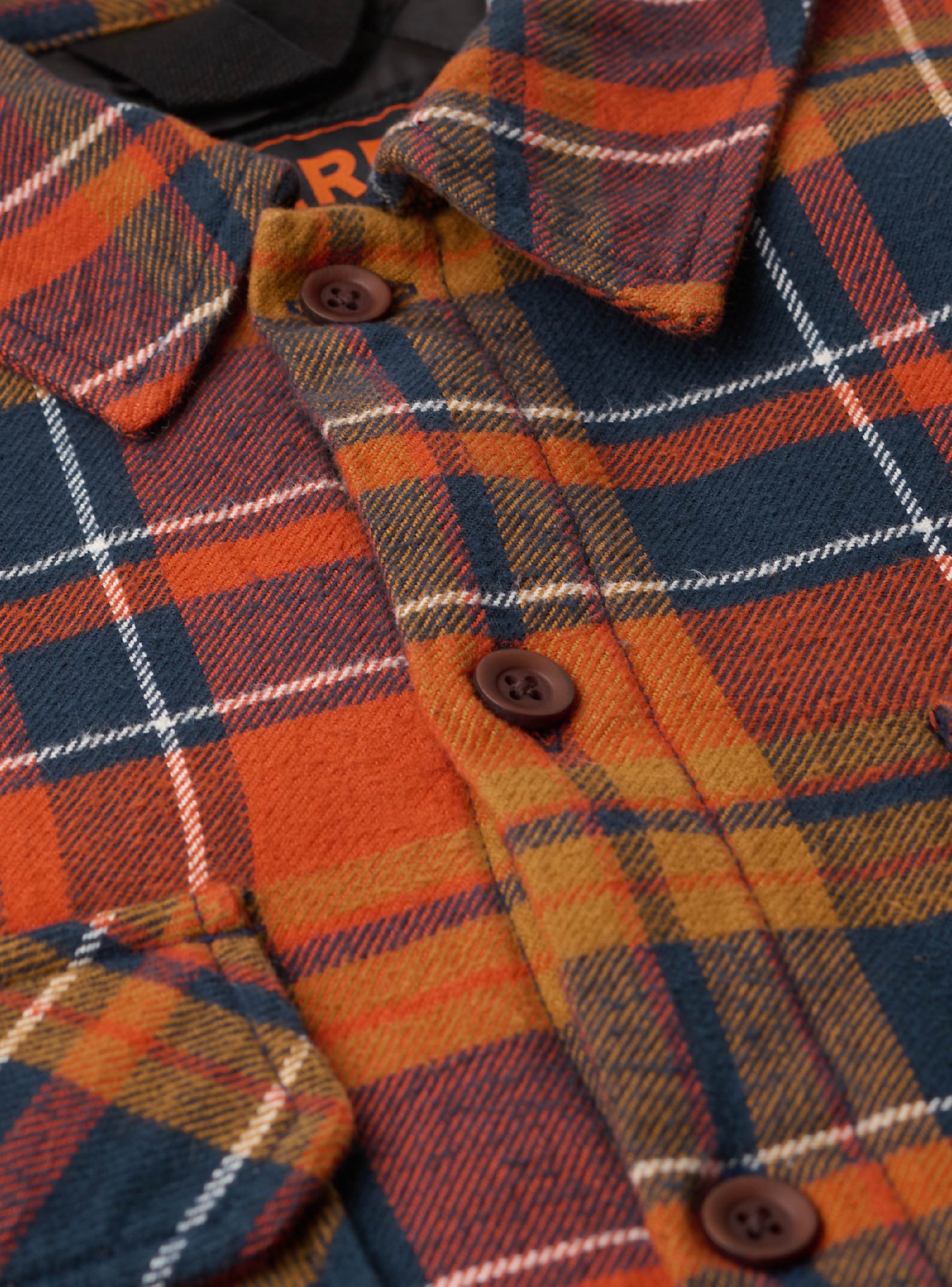 Superdry Surplus Check Quilt Overshirt - Navy