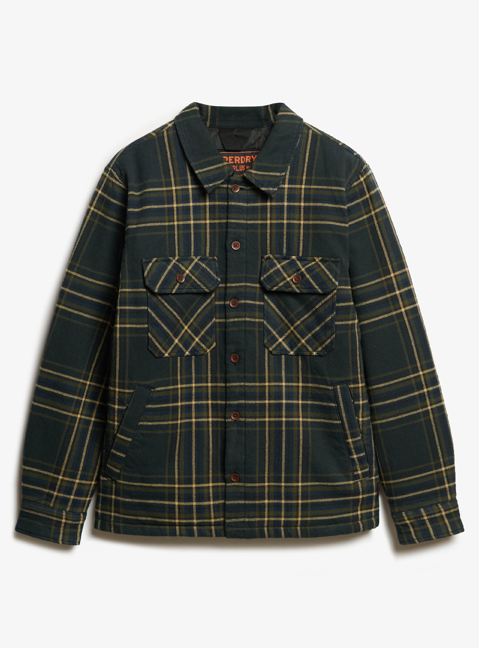Superdry Surplus Check Quilt Overshirt - Blue