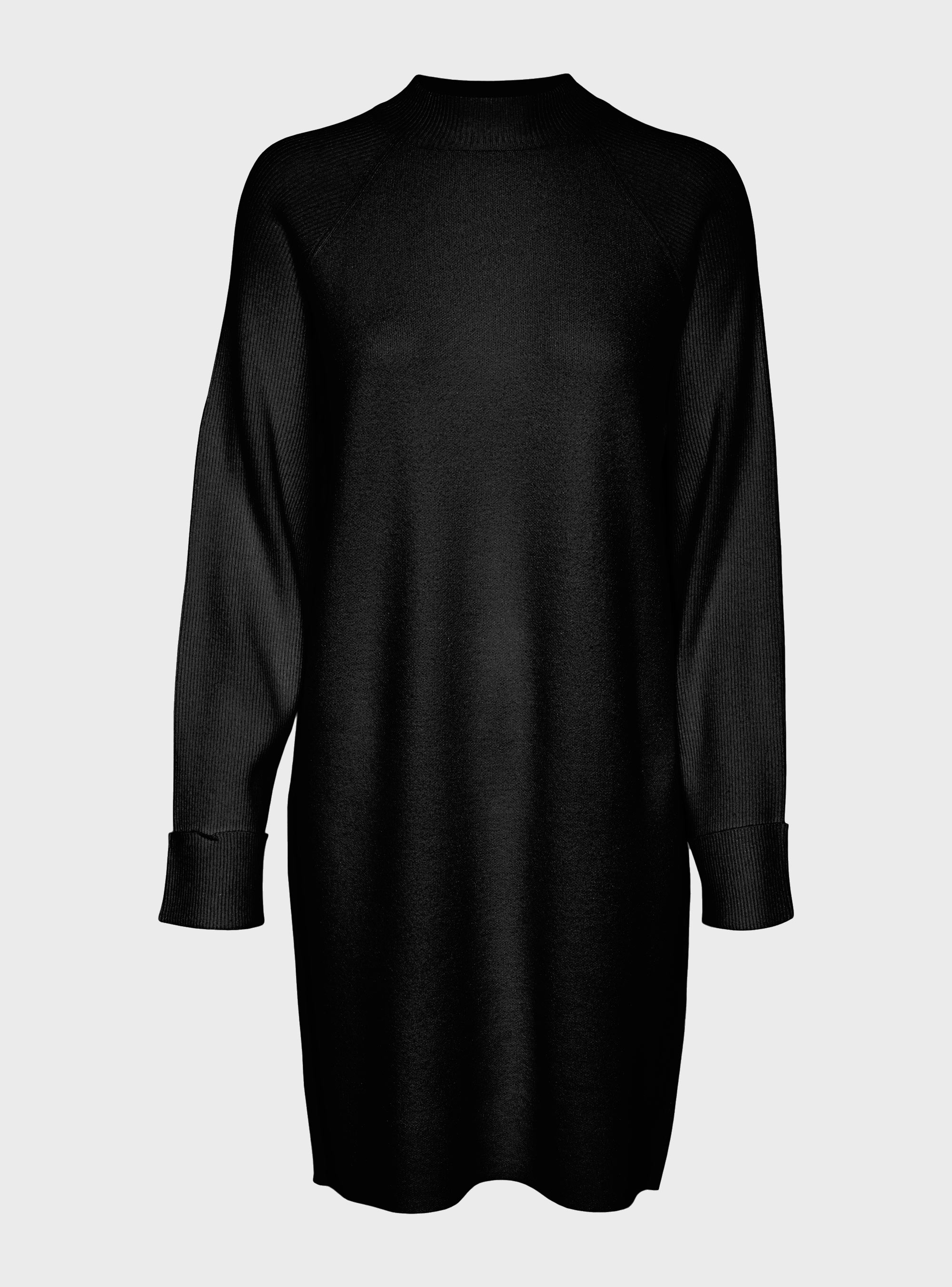 Vero Moda Gold Mix Highneck Dress - Black