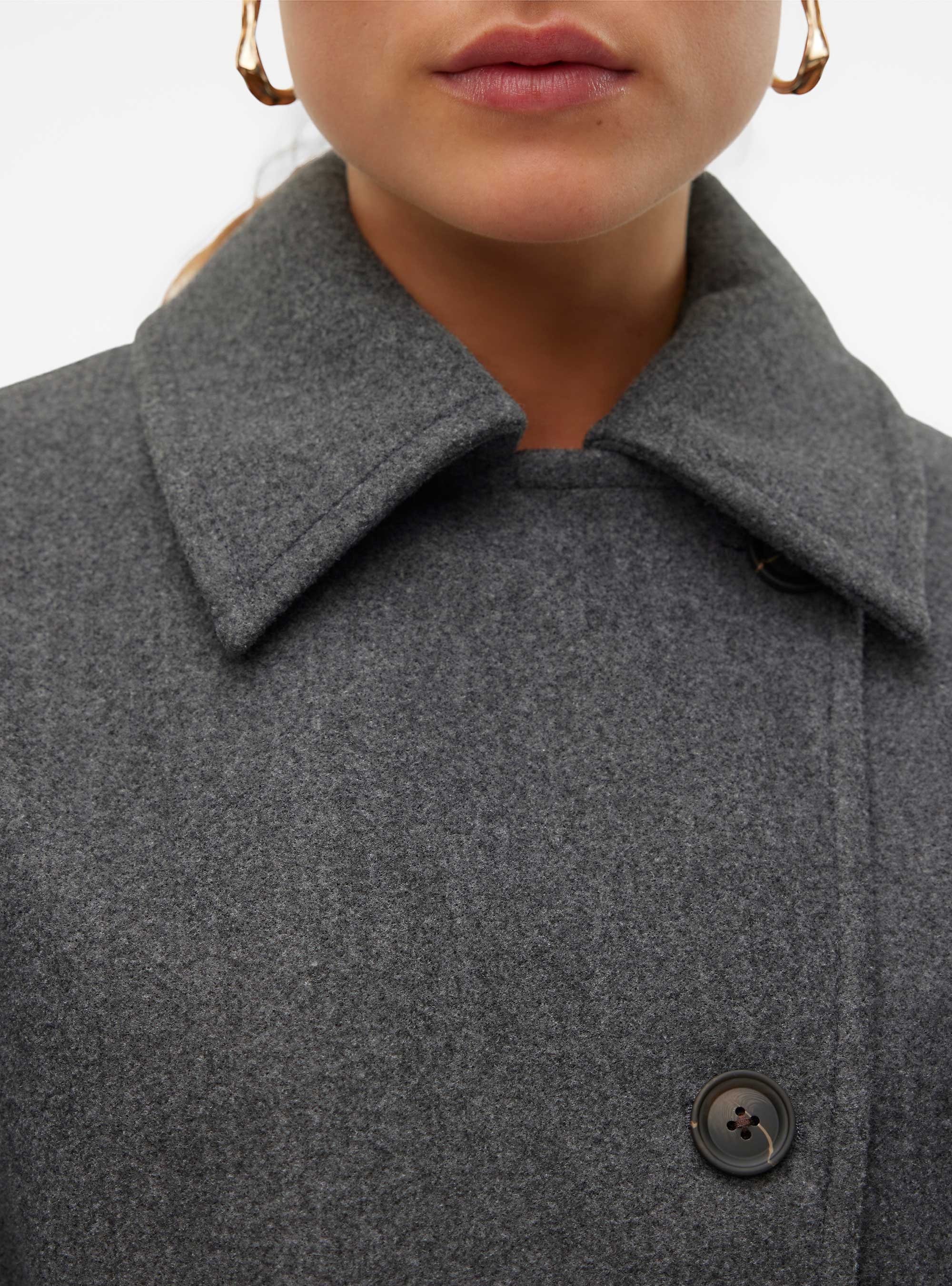 Vero Moda Popsilla Jacket - Dark Grey Melange