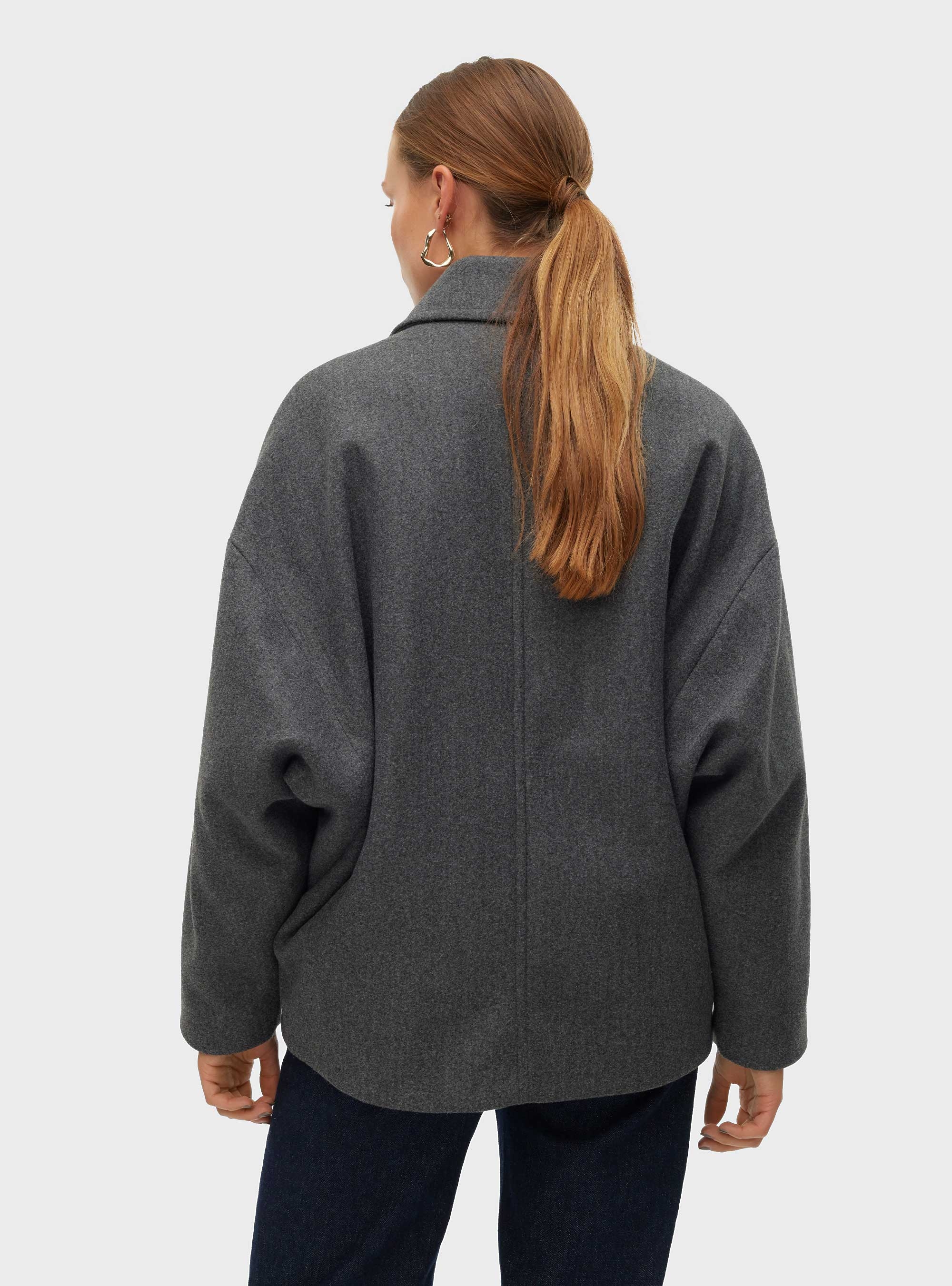 Vero Moda Popsilla Jacket - Dark Grey Melange