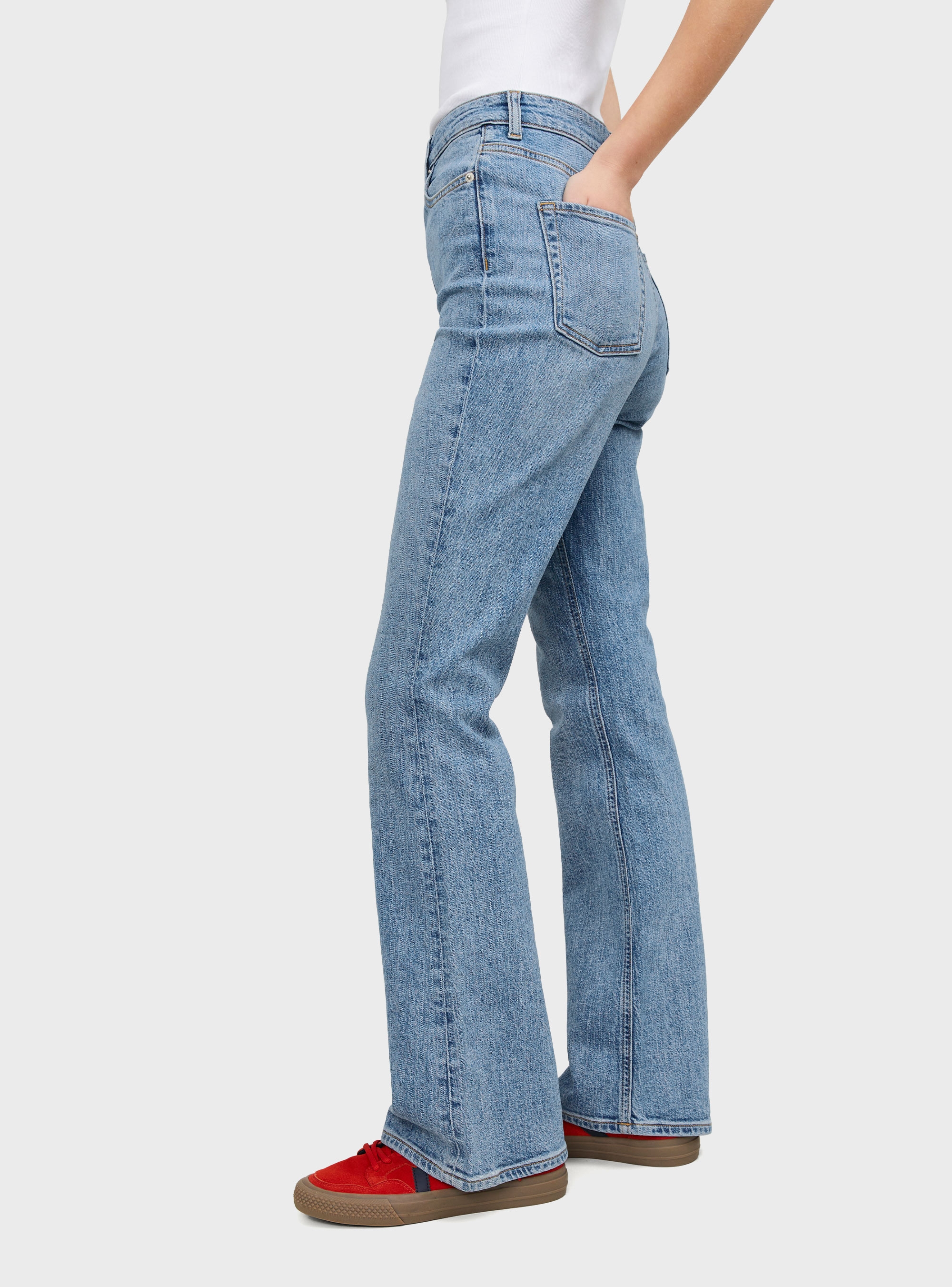 JJXX Turin Bootcut High Waist Jeans C7090 - Light Aged Denim