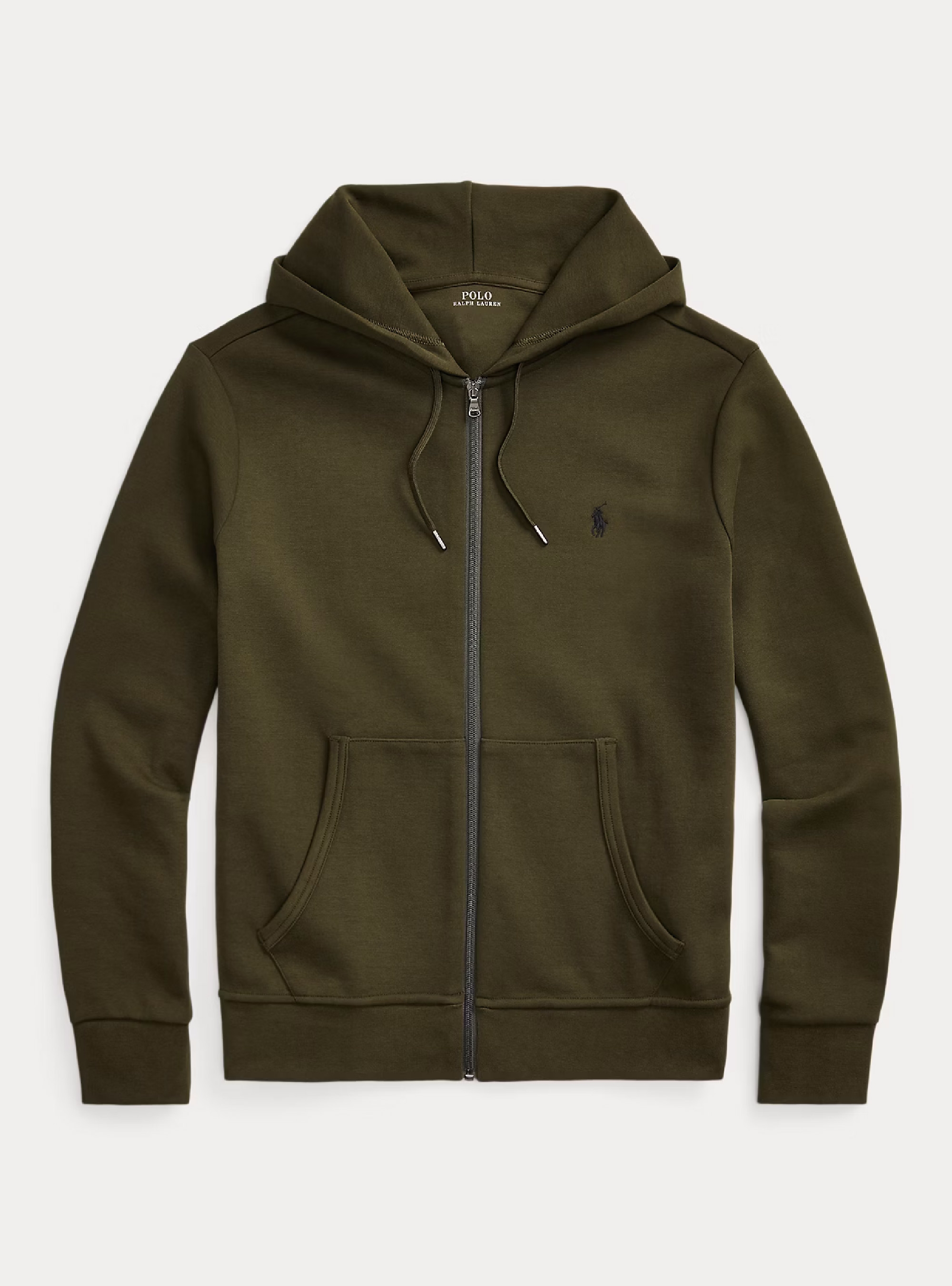 Polo Ralph Lauren Double-Knit Full-Zip Hoodie - Olive 