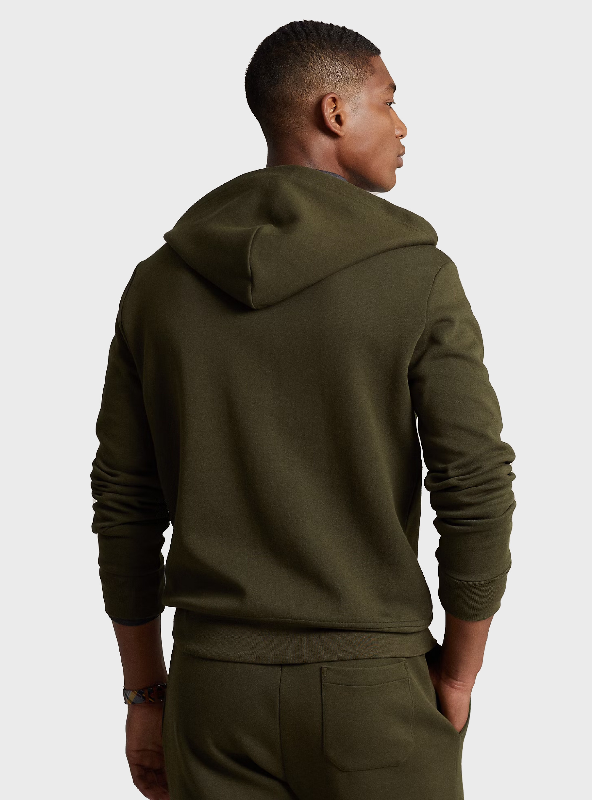 Polo Ralph Lauren Double-Knit Full-Zip Hoodie - Olive 