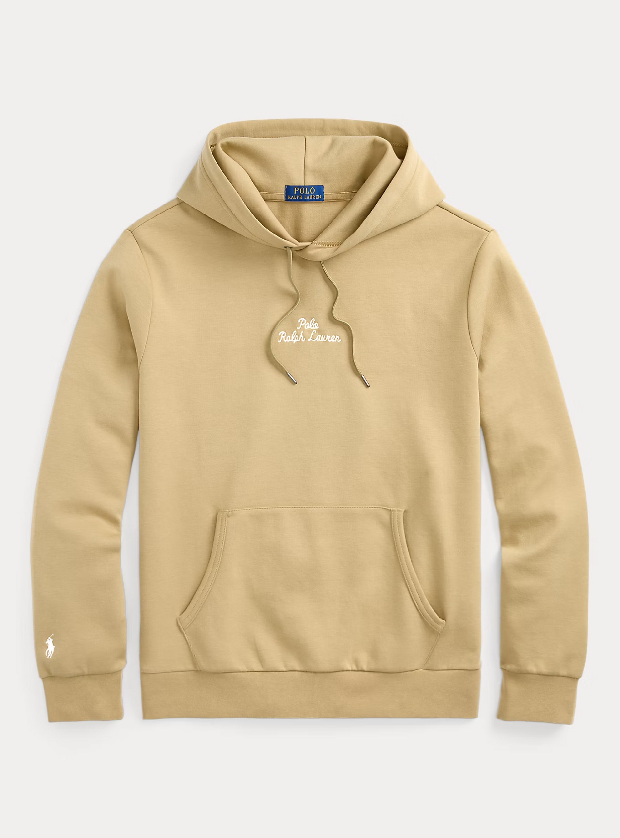 Polo Ralph Lauren Logo Double-Knit Hoodie - Dark Beige